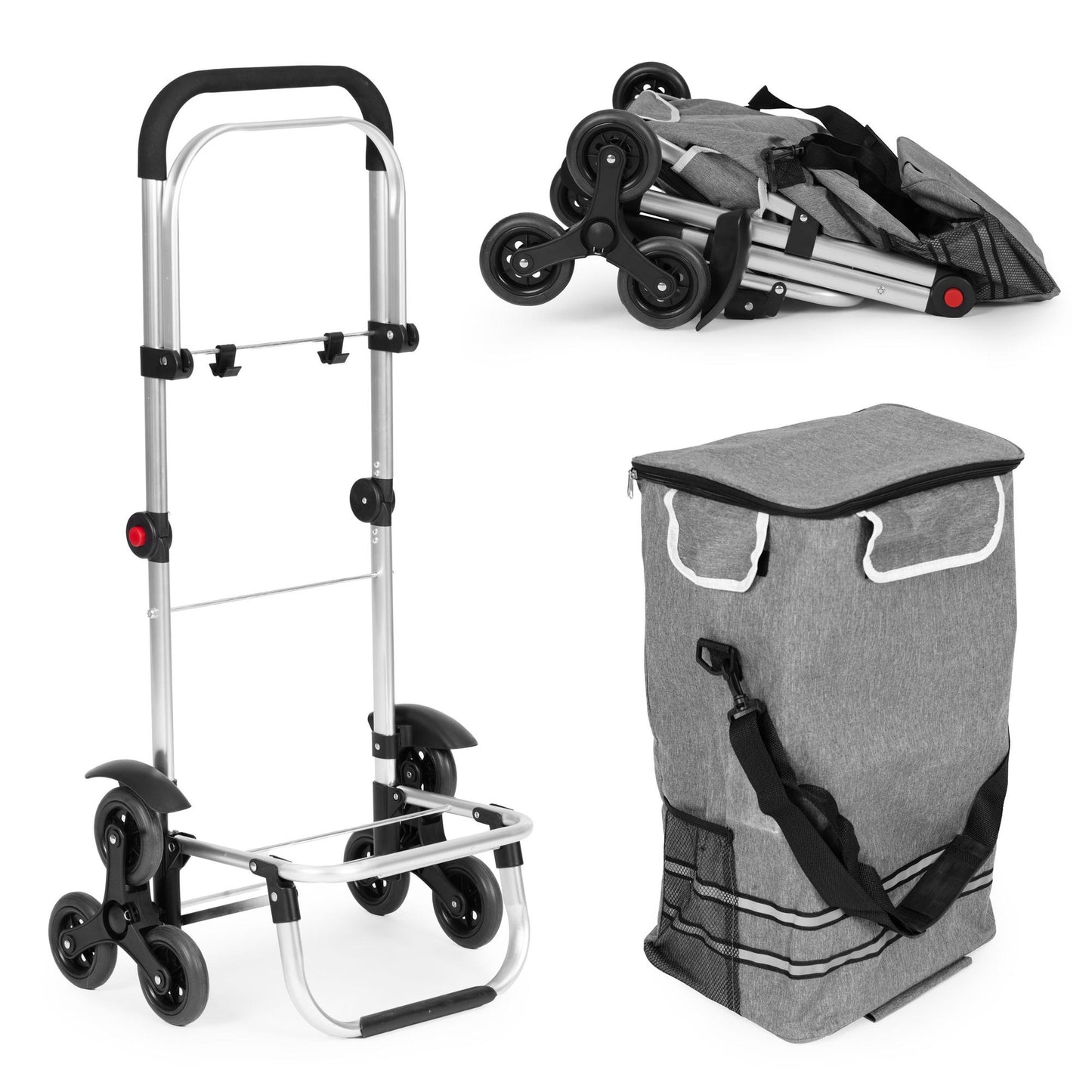 Foldable Shopping Trolley, 30L, Triple Wheels, Thermal Pocket