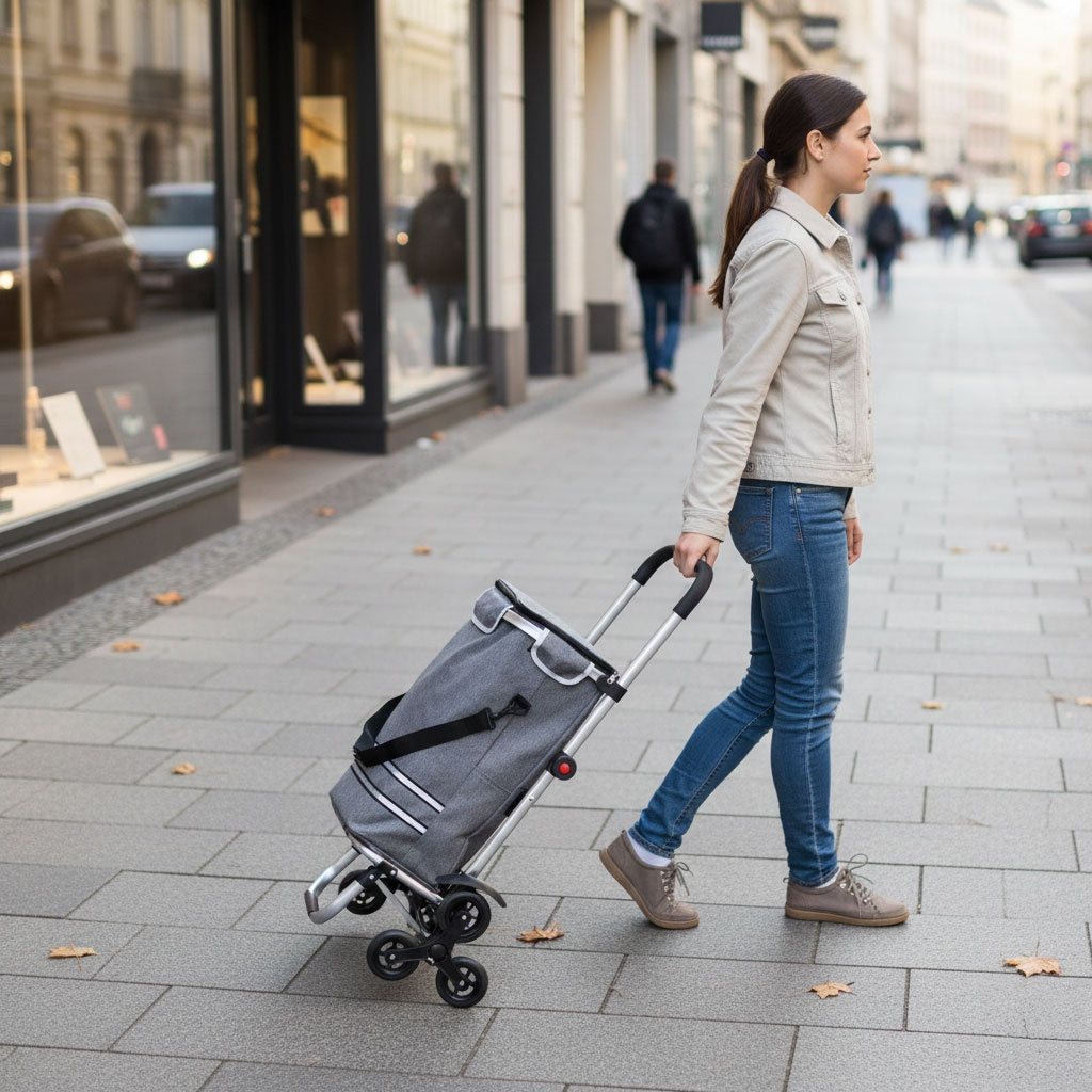 Foldable Shopping Trolley, 30L, Triple Wheels, Thermal Pocket