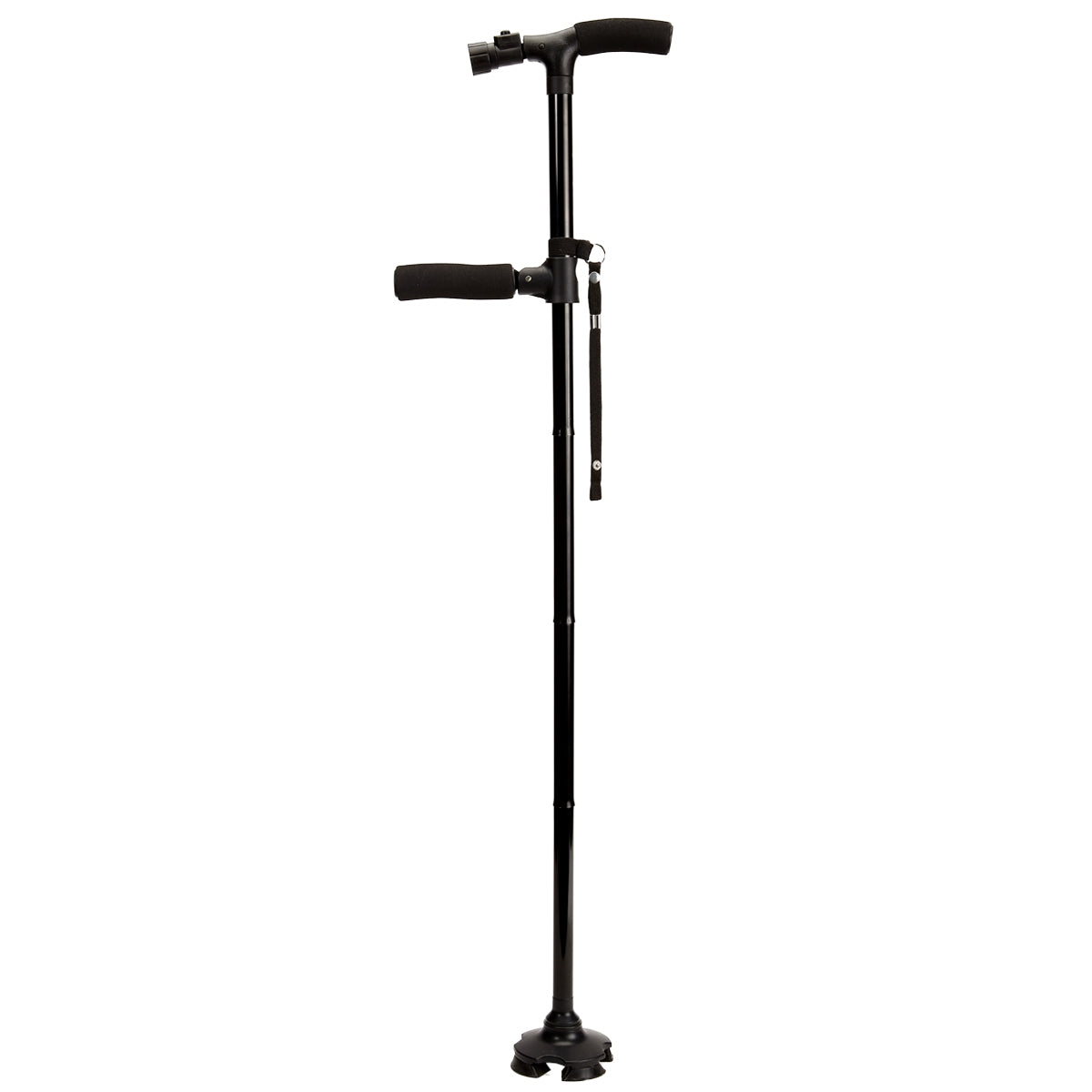 Foldable Walking Stick with LED Light and Tripod Base