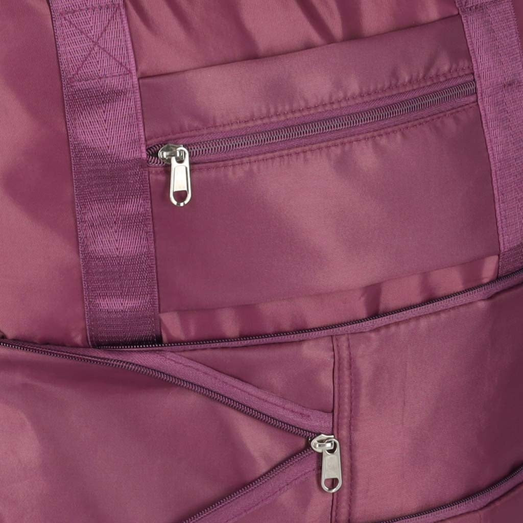 Foldable Wheeled Travel Bag, Roomy, 3 Sizes, Purple
