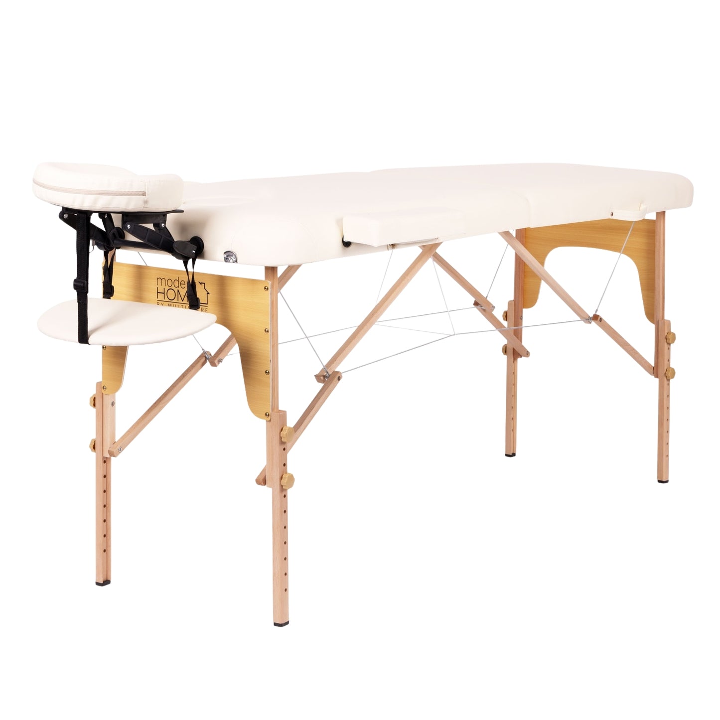 Foldable Wooden Massage Table, 2-Section with Carry Bag