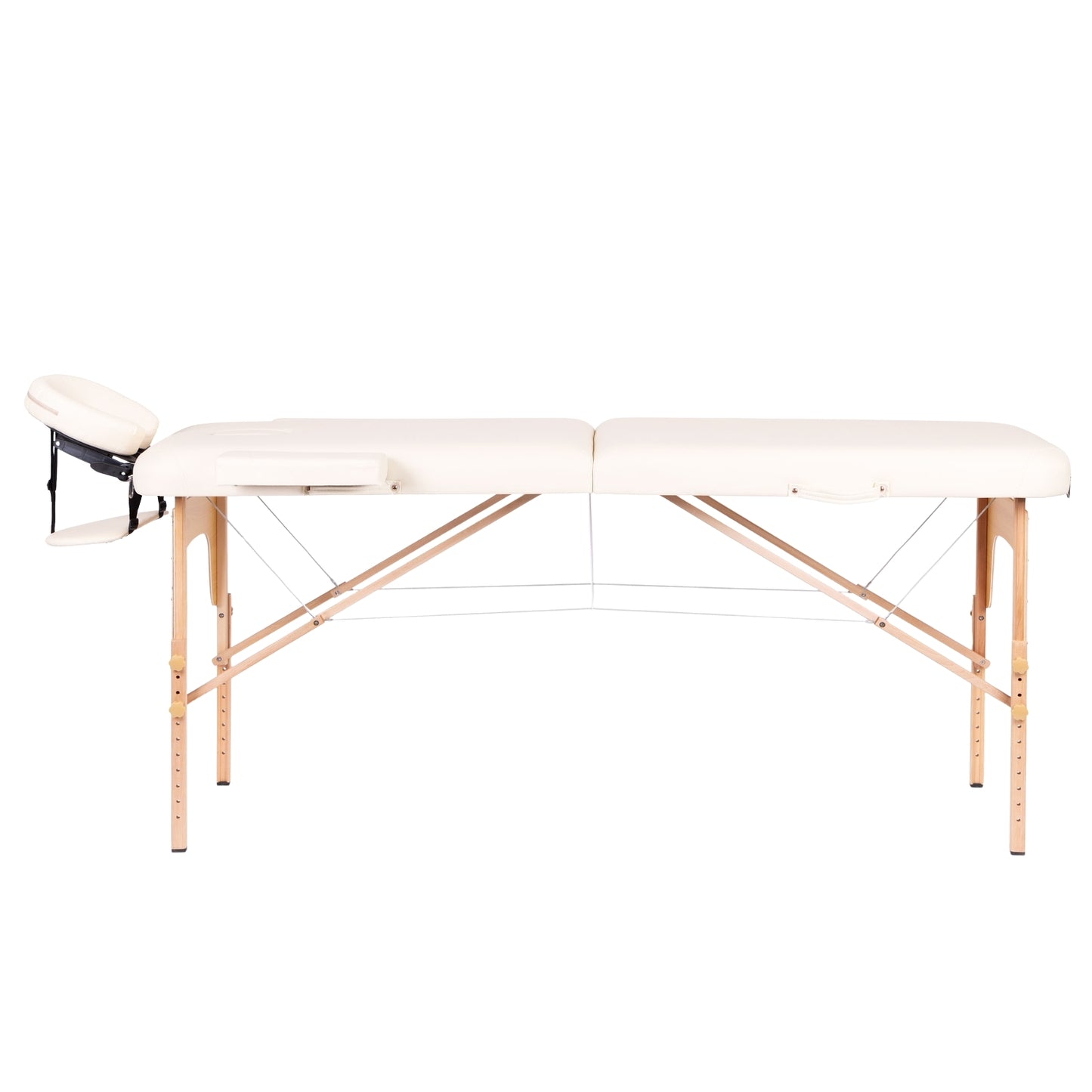 Foldable Wooden Massage Table, 2-Section with Carry Bag