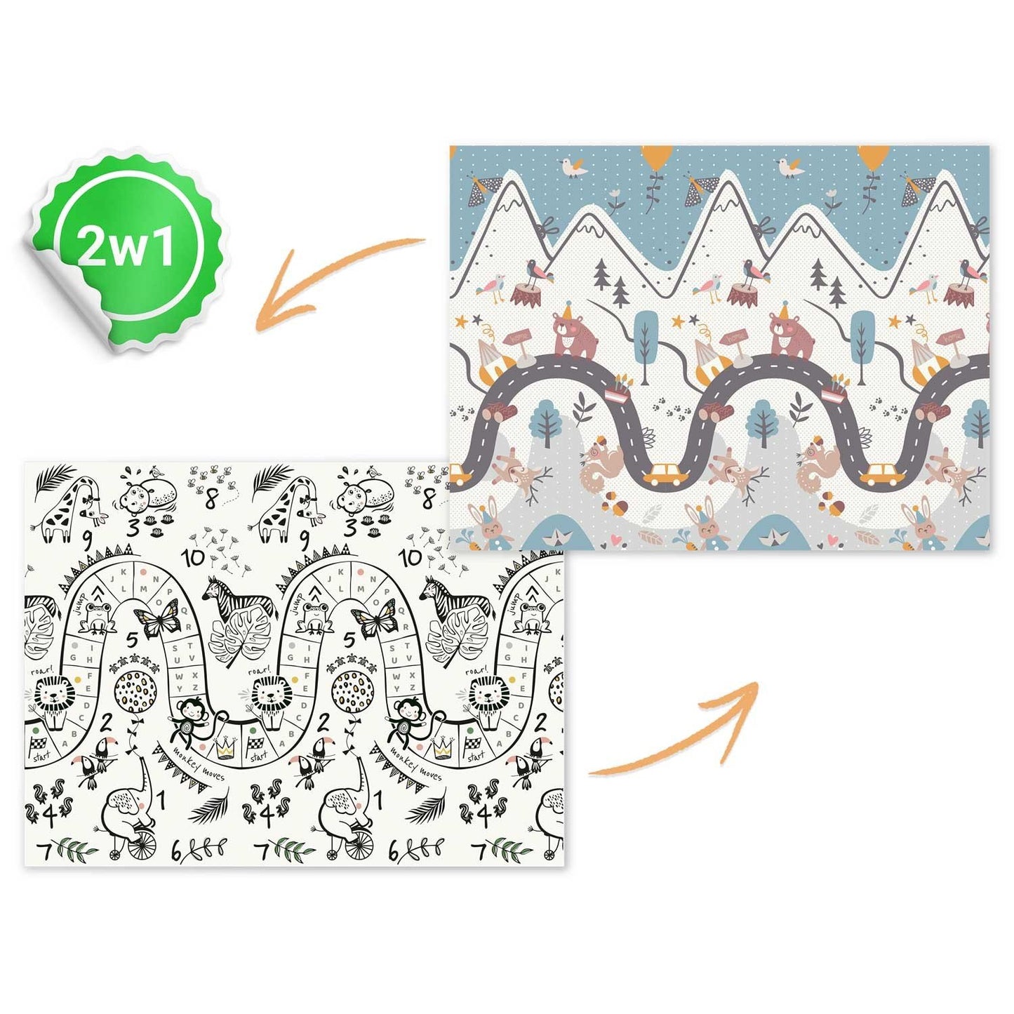 Foldable foam mat 200 x 150 x 1 cm Nukido NK-341