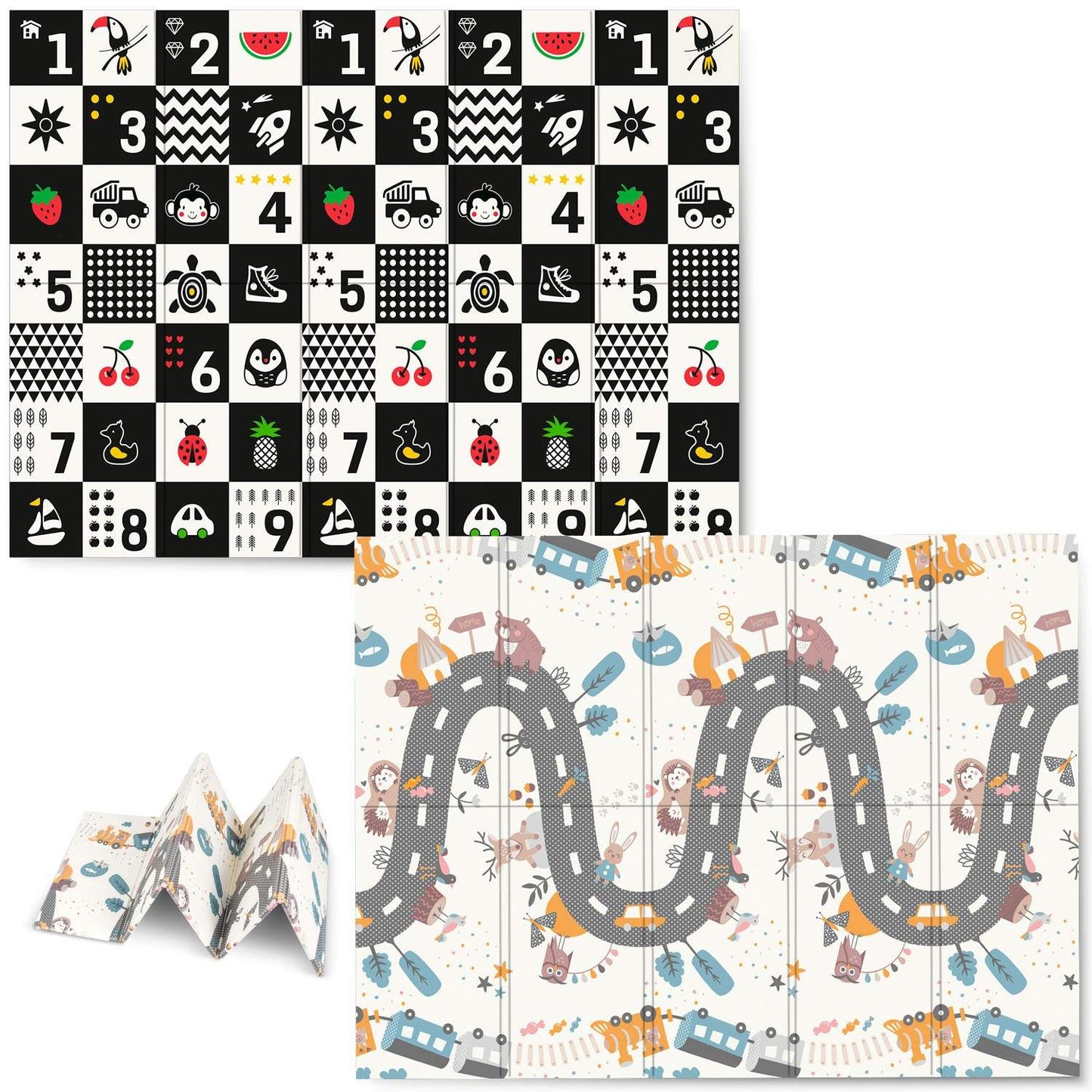 Foldable Foam Play Mat 200x150 cm – Reversible, Thick