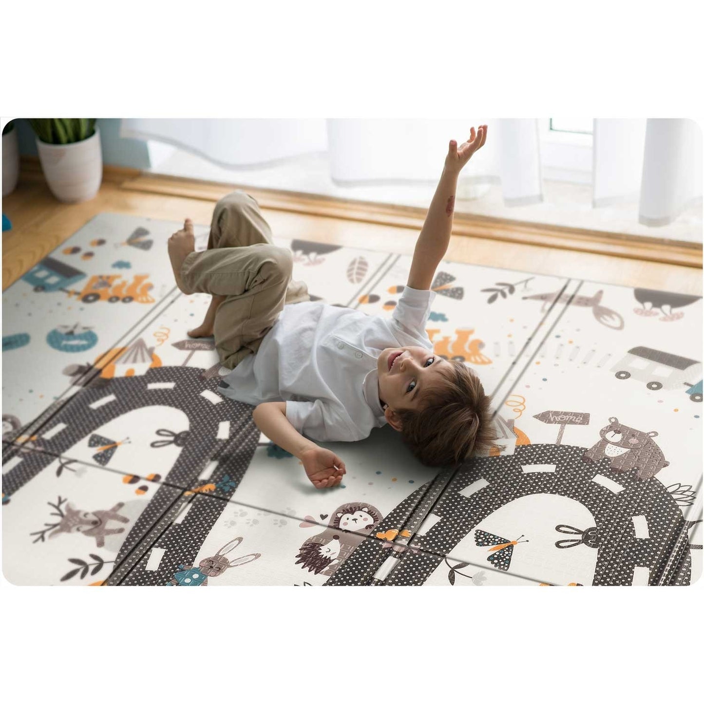 Foldable Foam Play Mat 200x150 cm – Reversible, Thick