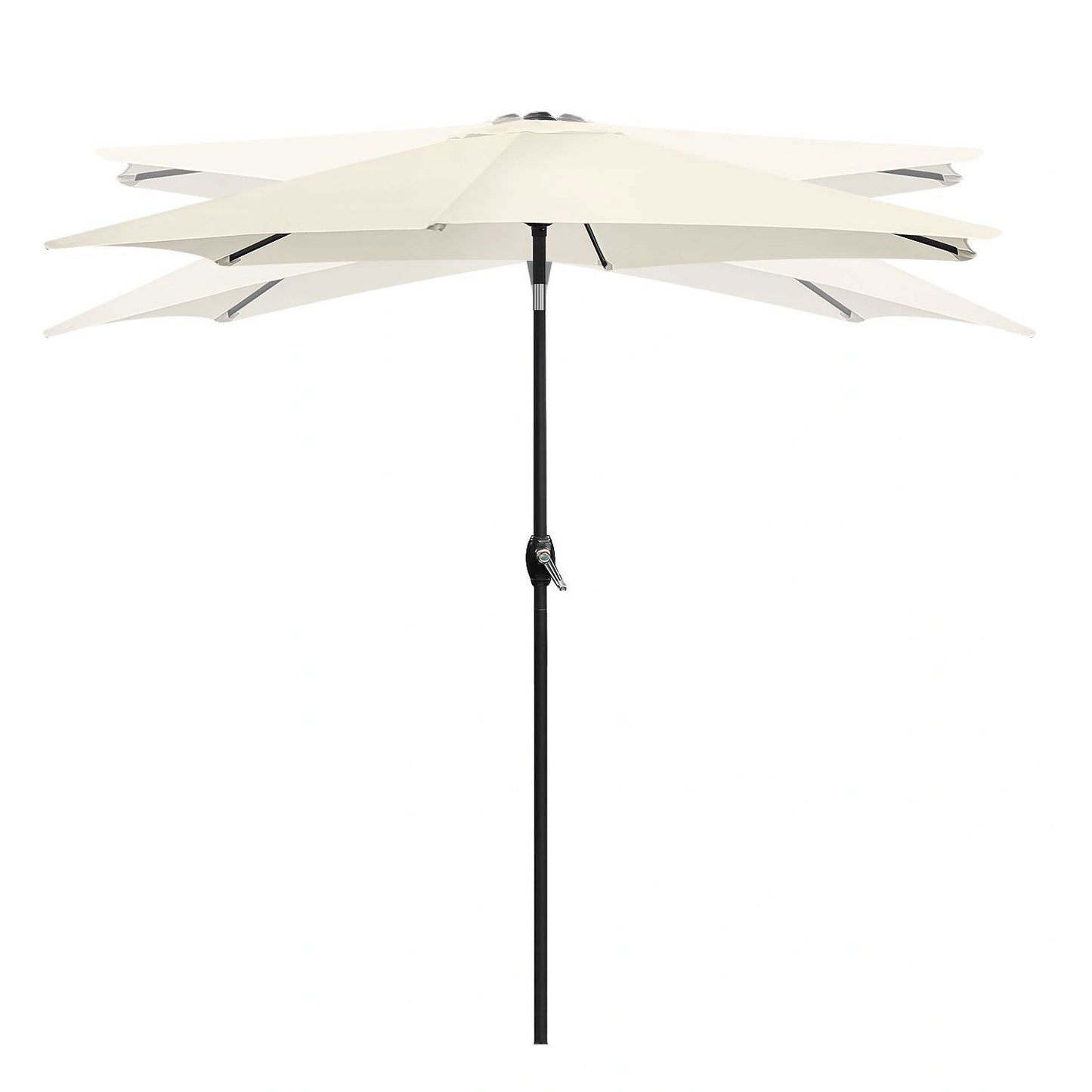 Foldable garden balcony umbrella, adjustable, 210 cm, beige