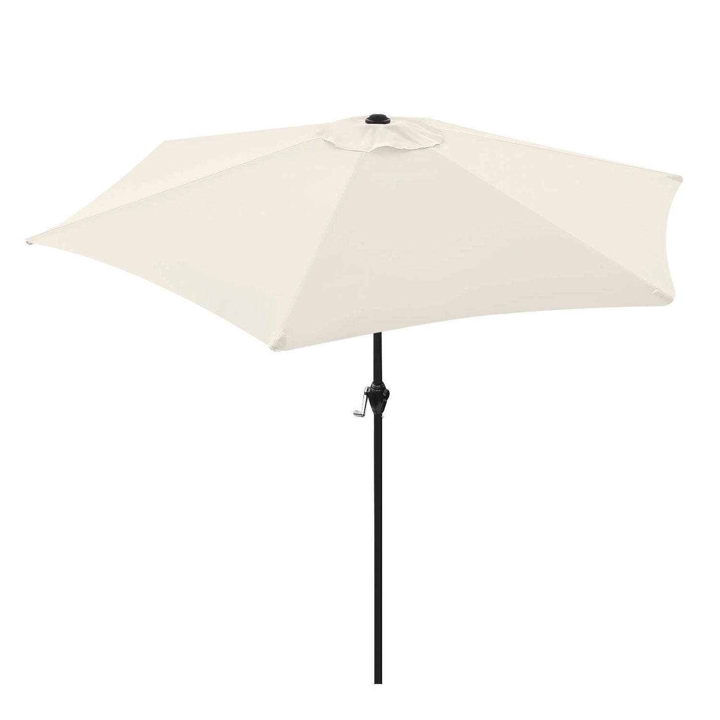 Foldable garden balcony umbrella, adjustable, 210 cm, beige