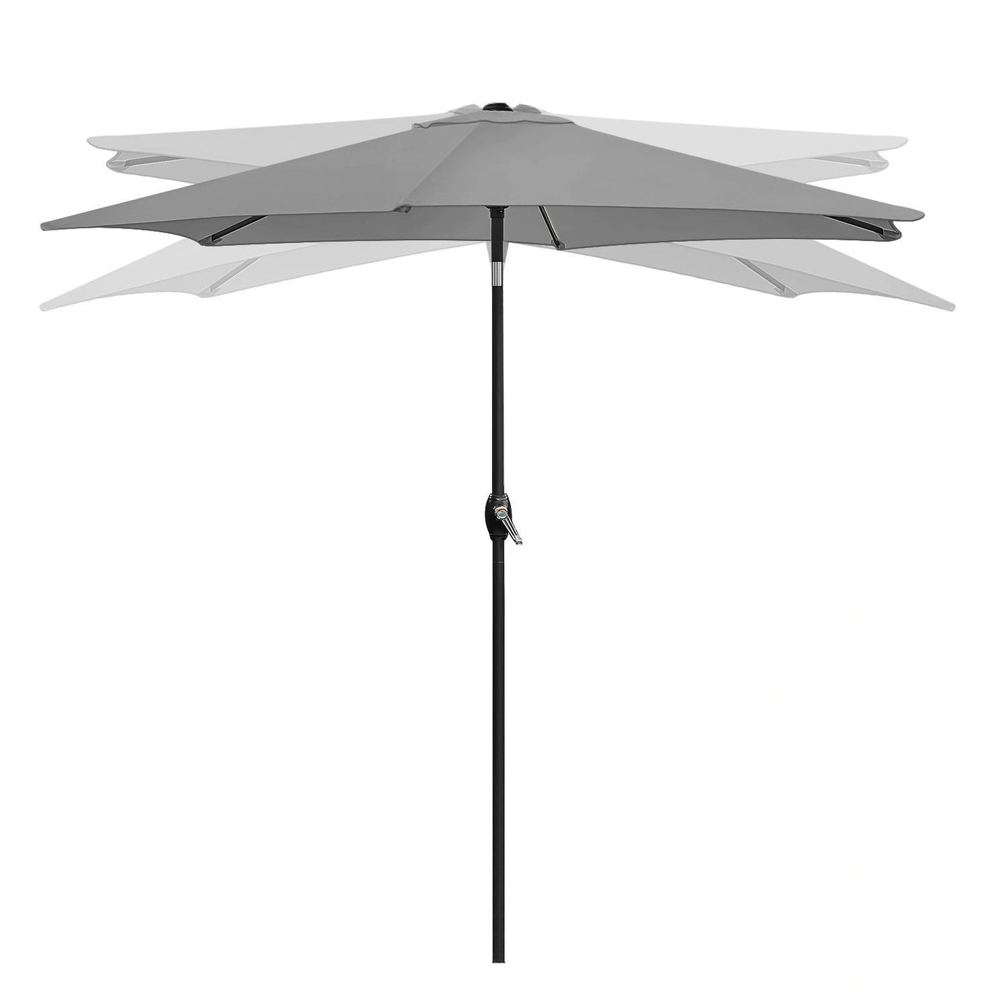Foldable garden balcony umbrella, adjustable, 210 cm, gray