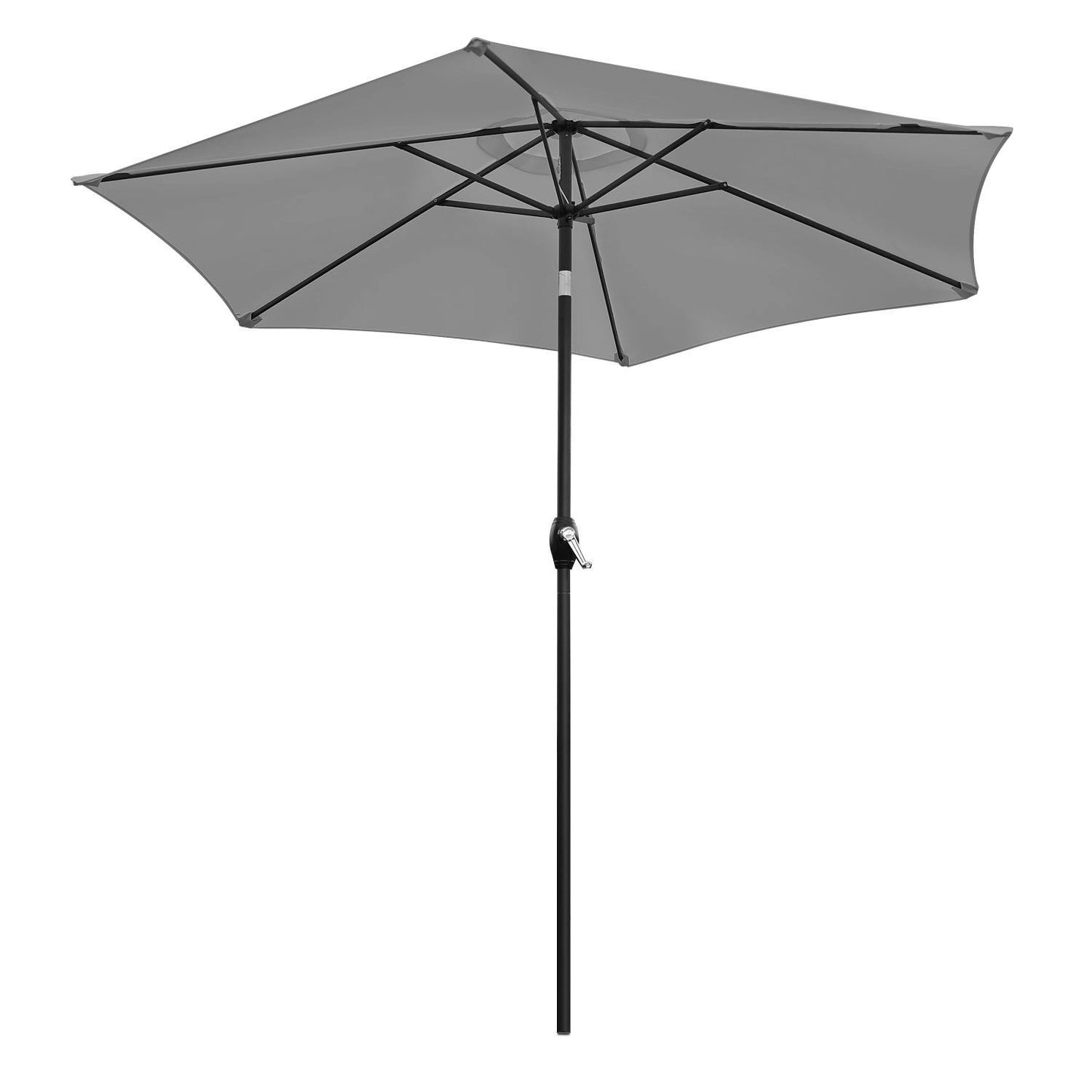 Foldable garden balcony umbrella, adjustable, 210 cm, gray