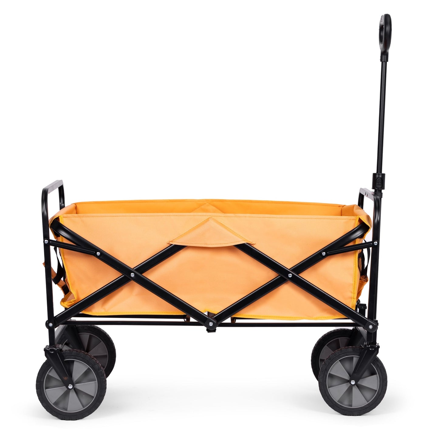 Foldable transport trolley, large garden beach trolley, orange, 47x105 cm, MultiGarden