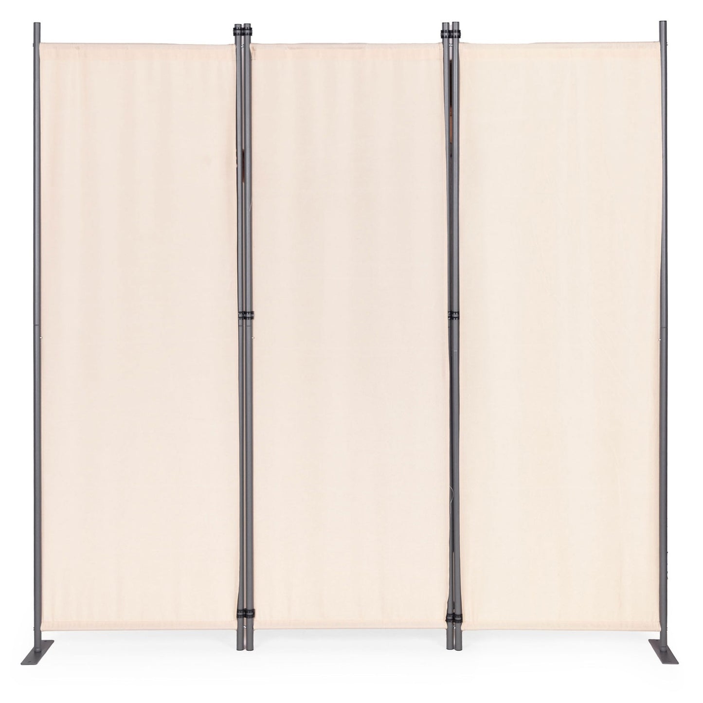 Folding 3-Panel Garden and Room Divider 167x164 cm Beige MultiGarden