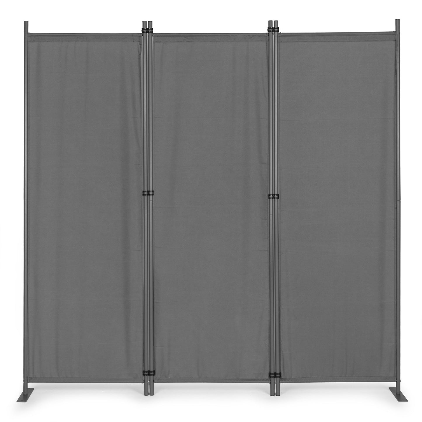 Folding 3-Panel Garden and Room Divider 167x164 cm Grey MultiGarden