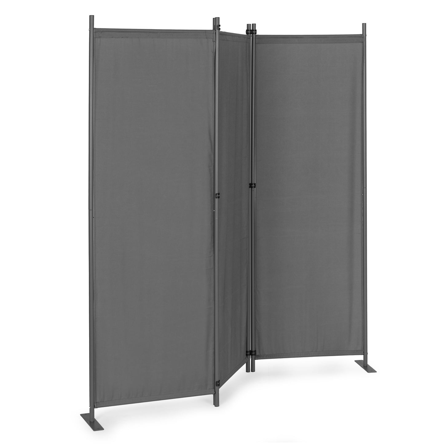 Folding 3-Panel Garden and Room Divider 167x164 cm Grey MultiGarden