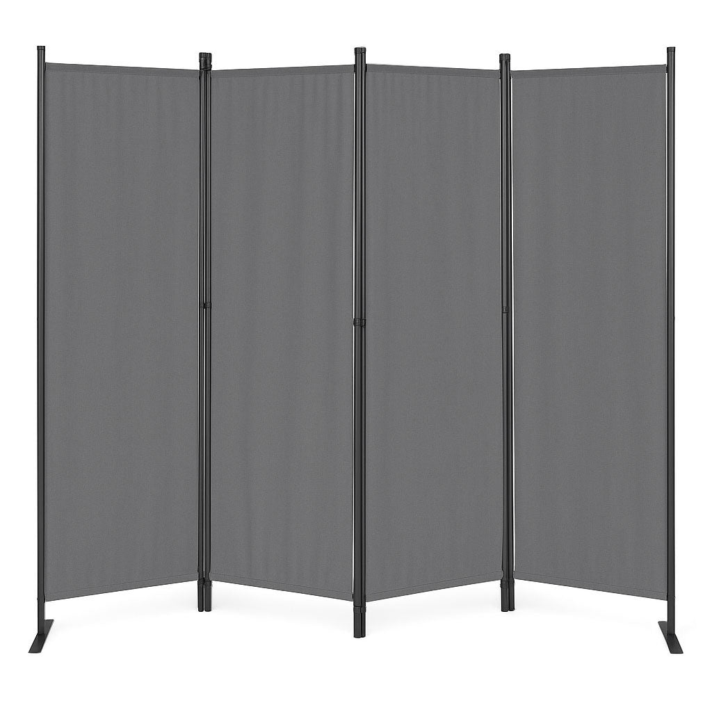 Folding 4-Panel Garden and Room Divider 167x216 cm Grey MultiGarden