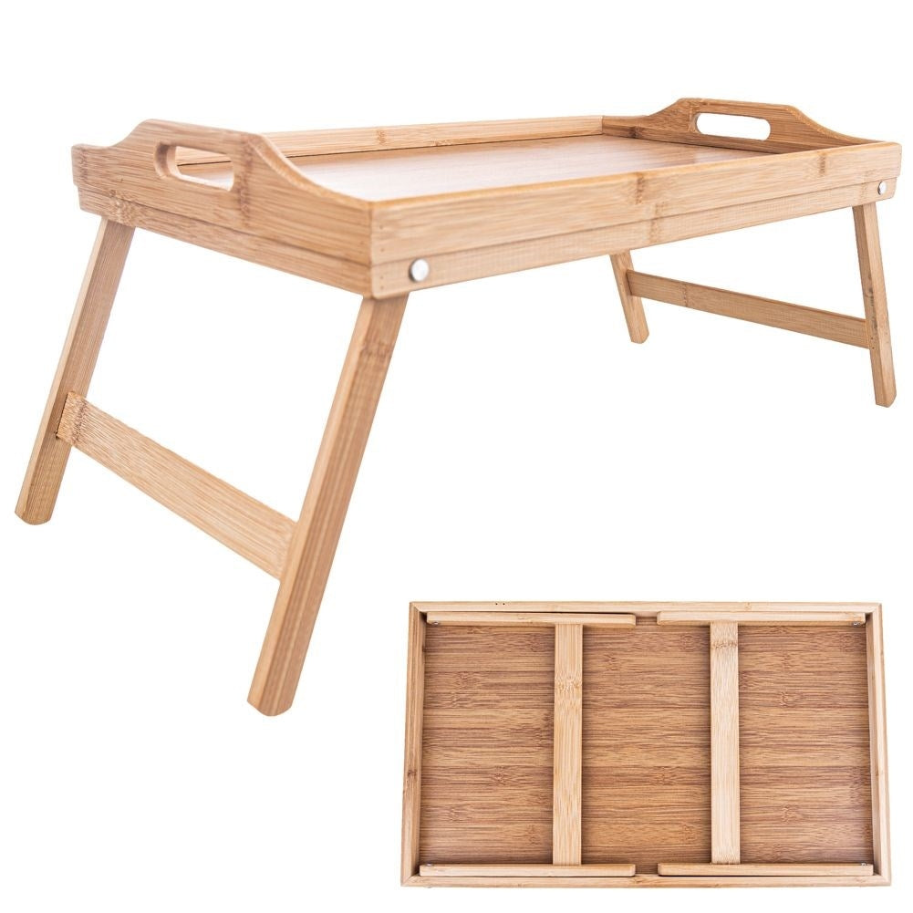 Folding Bamboo Breakfast Table