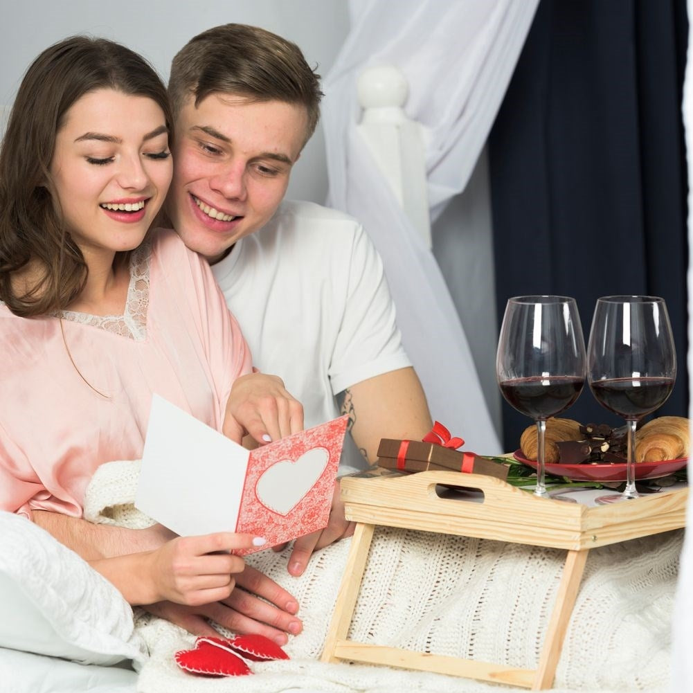 Folding Bamboo Breakfast Table