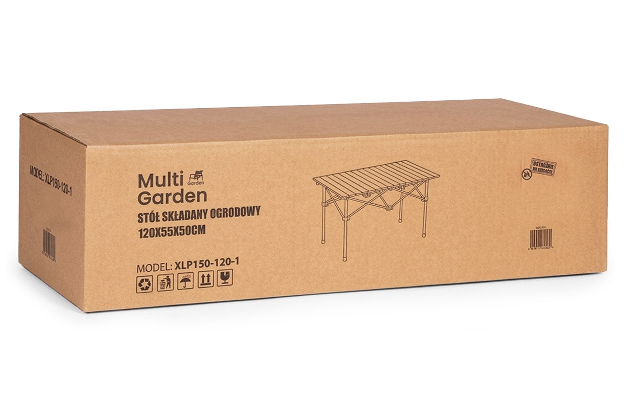 Folding Camping Table 120x55 cm, Black, with Bag