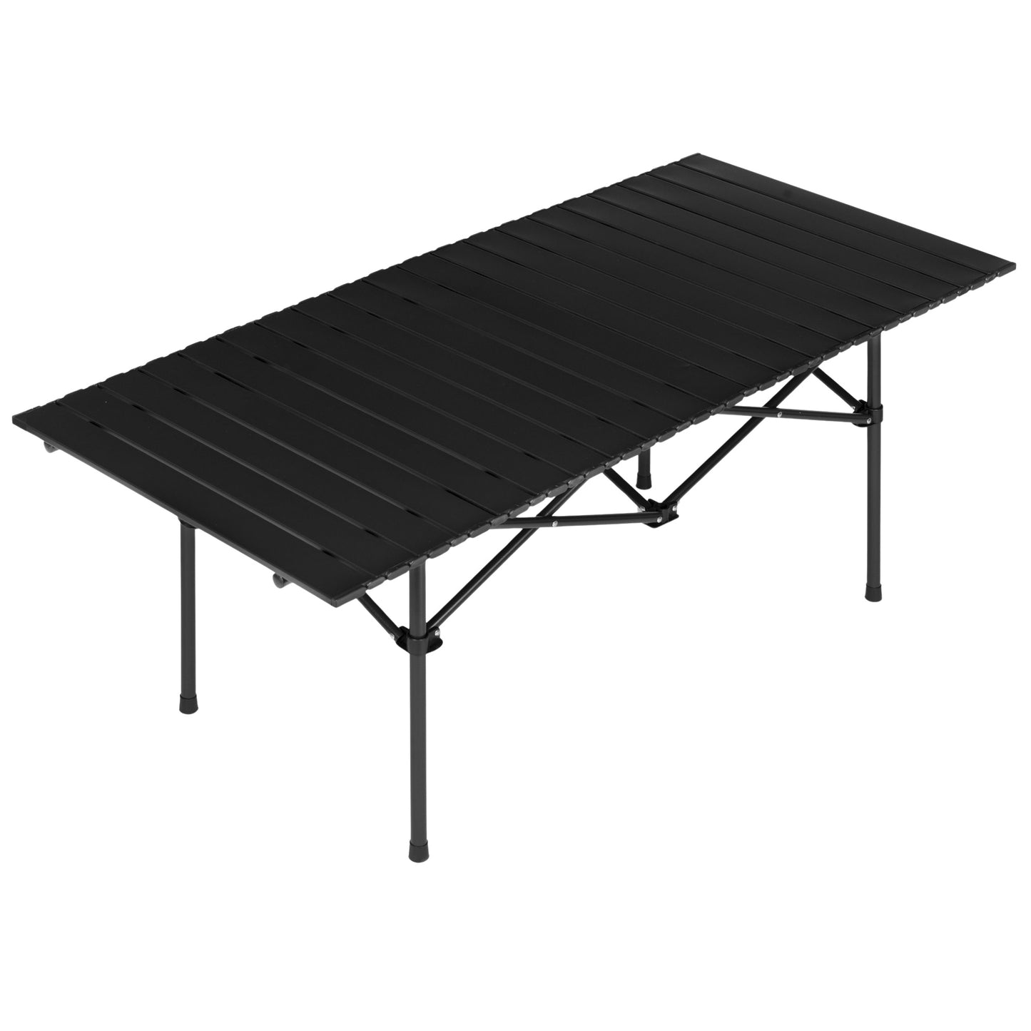 Folding Camping Table 120x55 cm, Black, with Bag