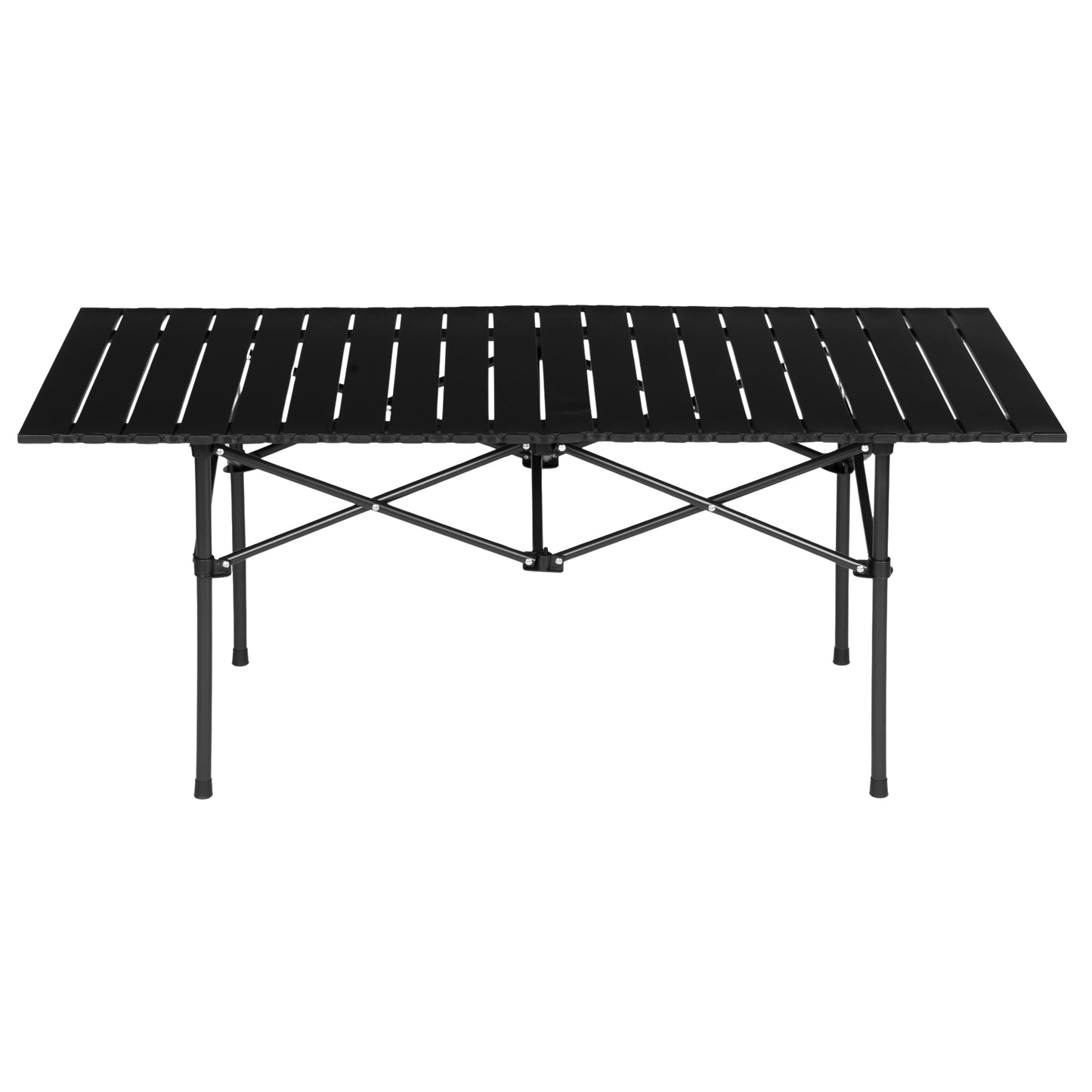 Folding Camping Table 120x55 cm, Black, with Bag