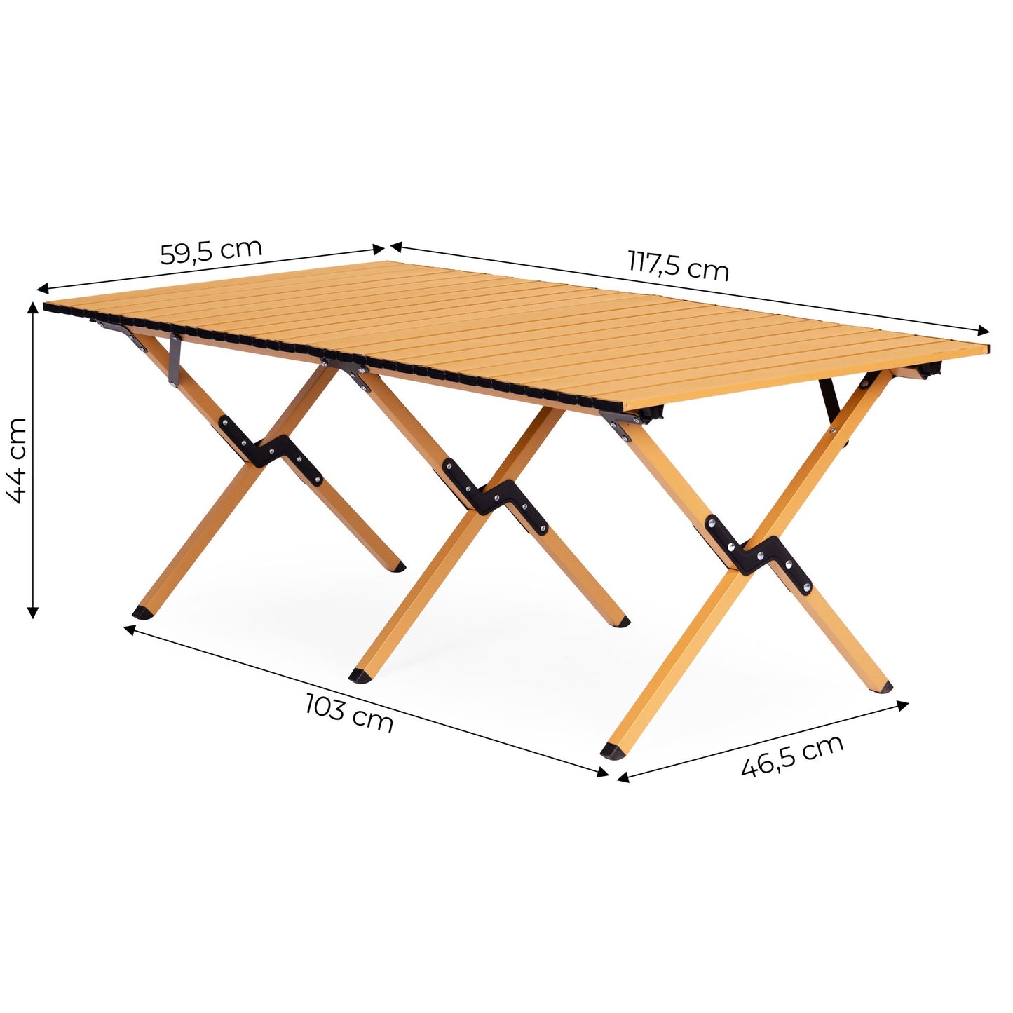 Folding Camping Table 120x60 cm with Carry Bag