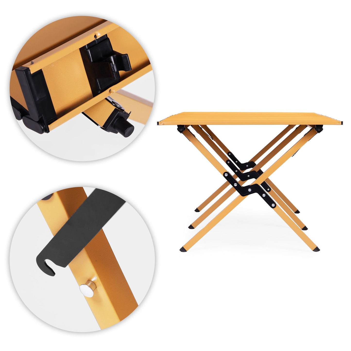 Folding Camping Table 120x60 cm with Carry Bag