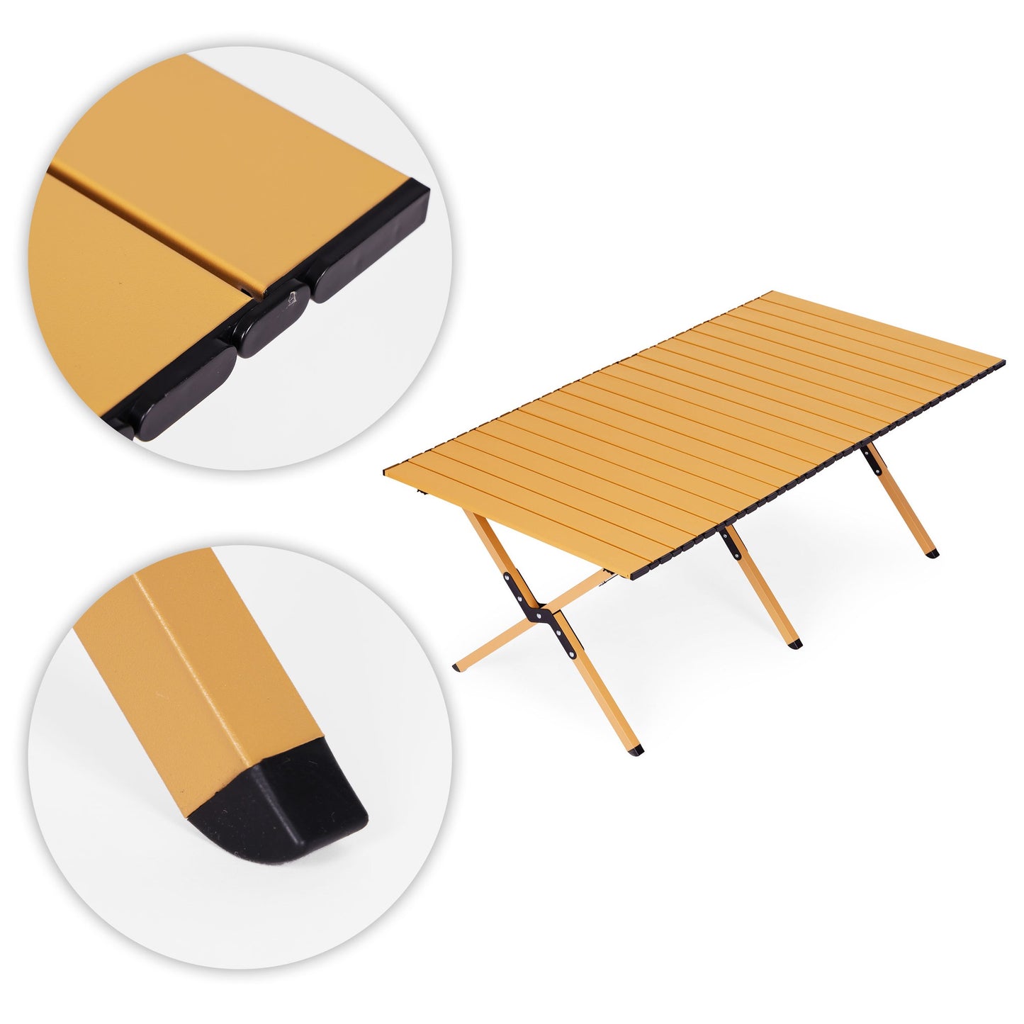 Folding Camping Table 120x60 cm with Carry Bag