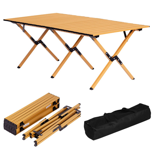 Folding Camping Table 120x60 cm with Carry Bag