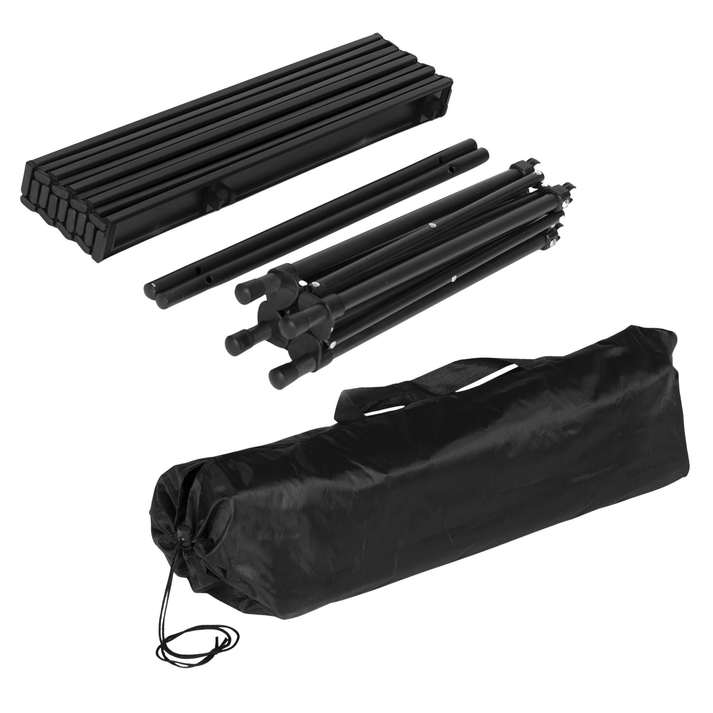 Folding Camping Table 53x55 cm, Carbon Steel, Black