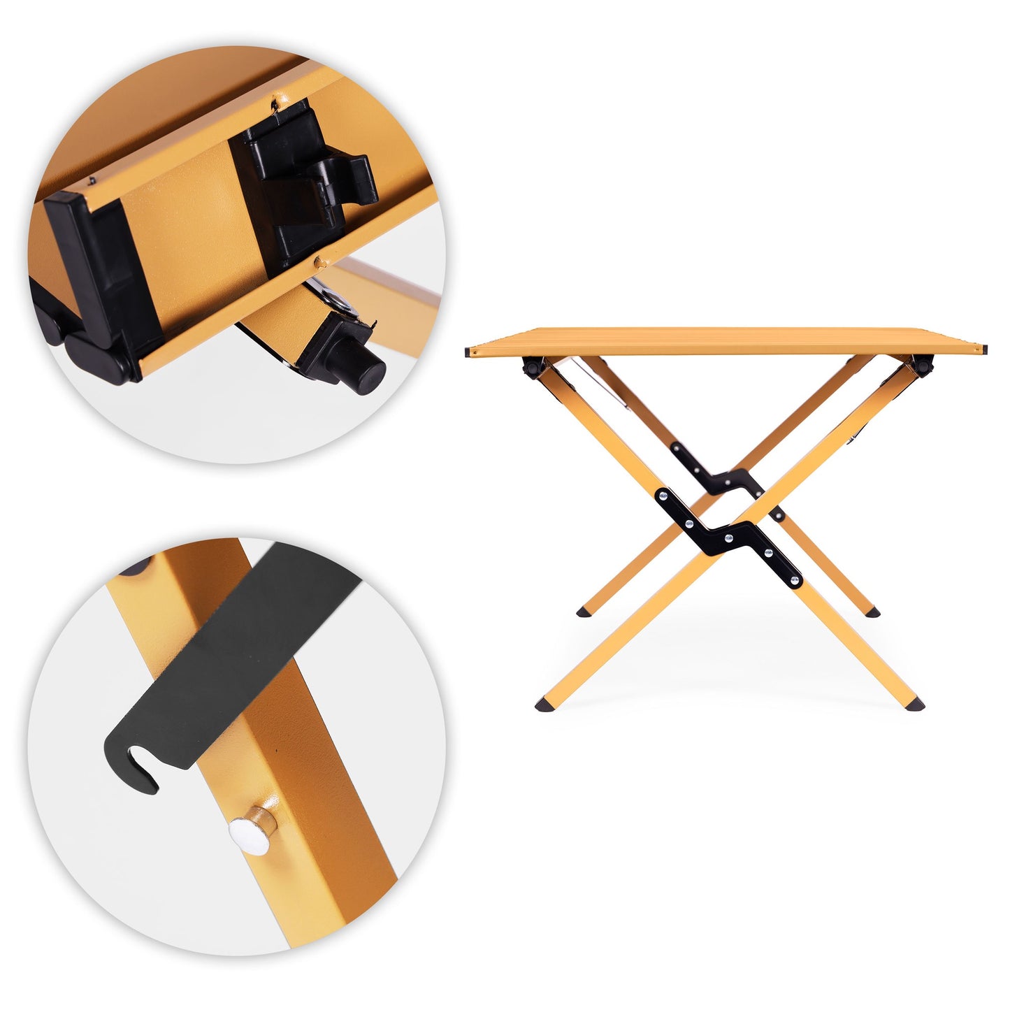 Folding Camping Table 90x60 cm with Carrying Bag