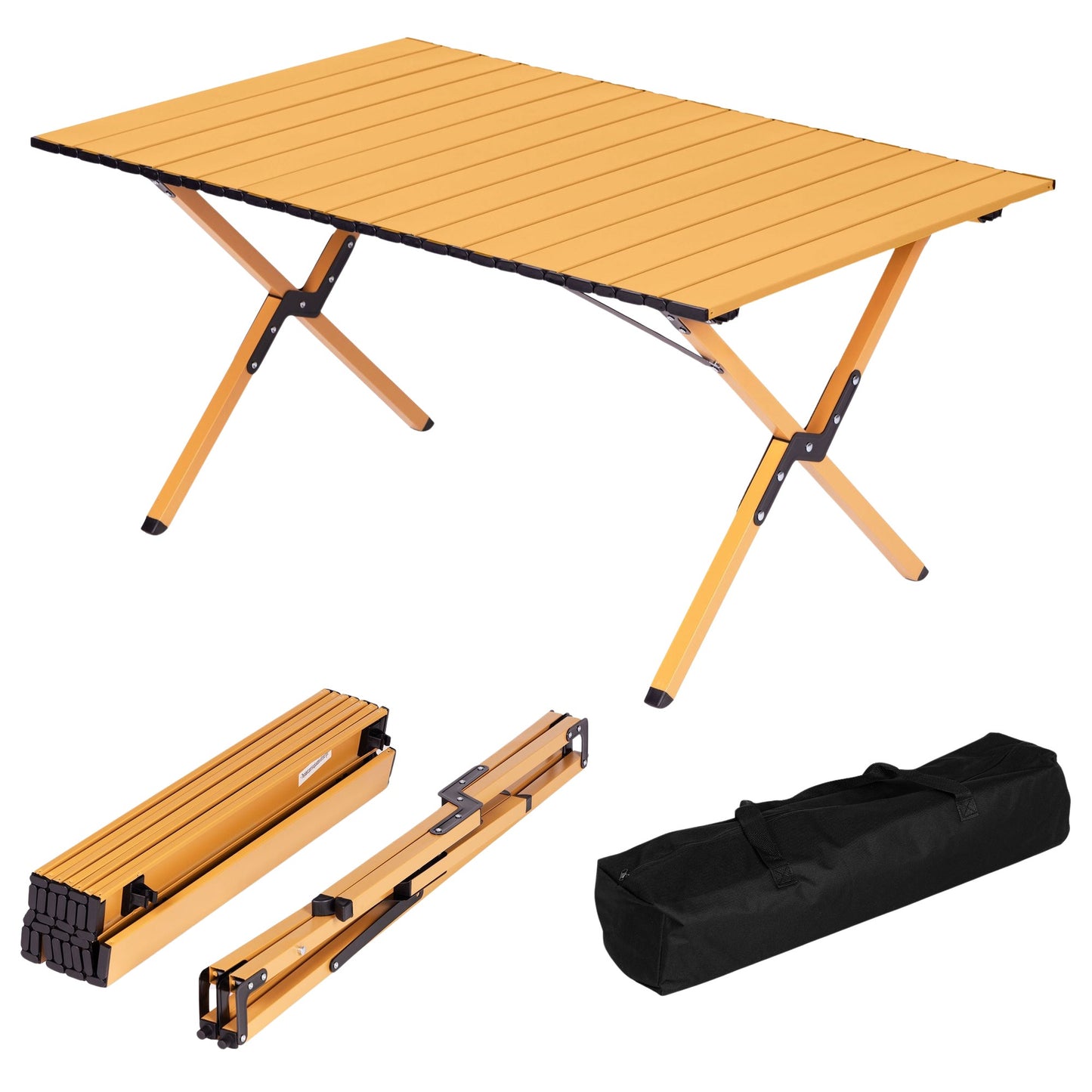 Folding Camping Table 90x60 cm with Carrying Bag