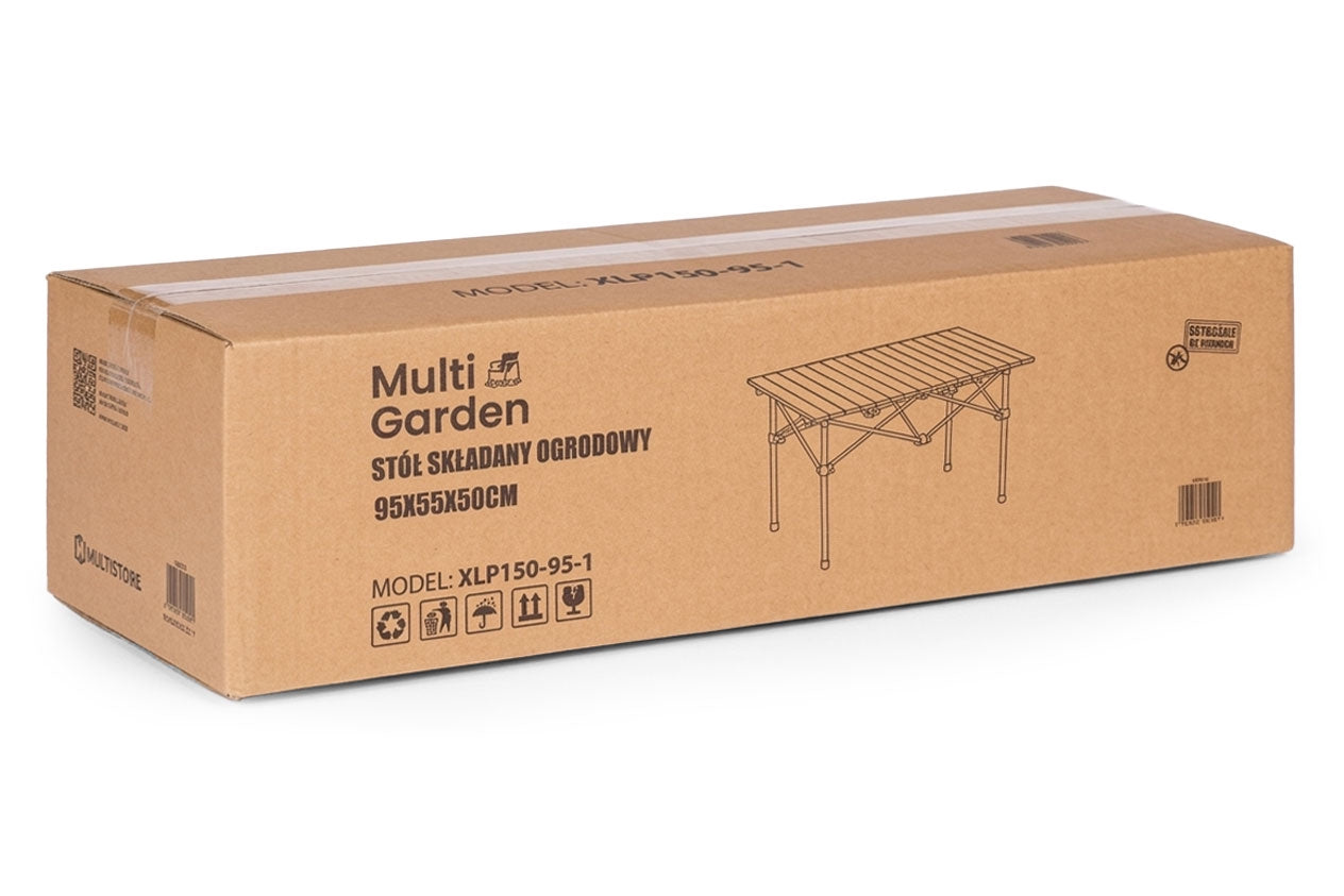 Folding Camping Table 95x55 cm with Carry Bag, Black
