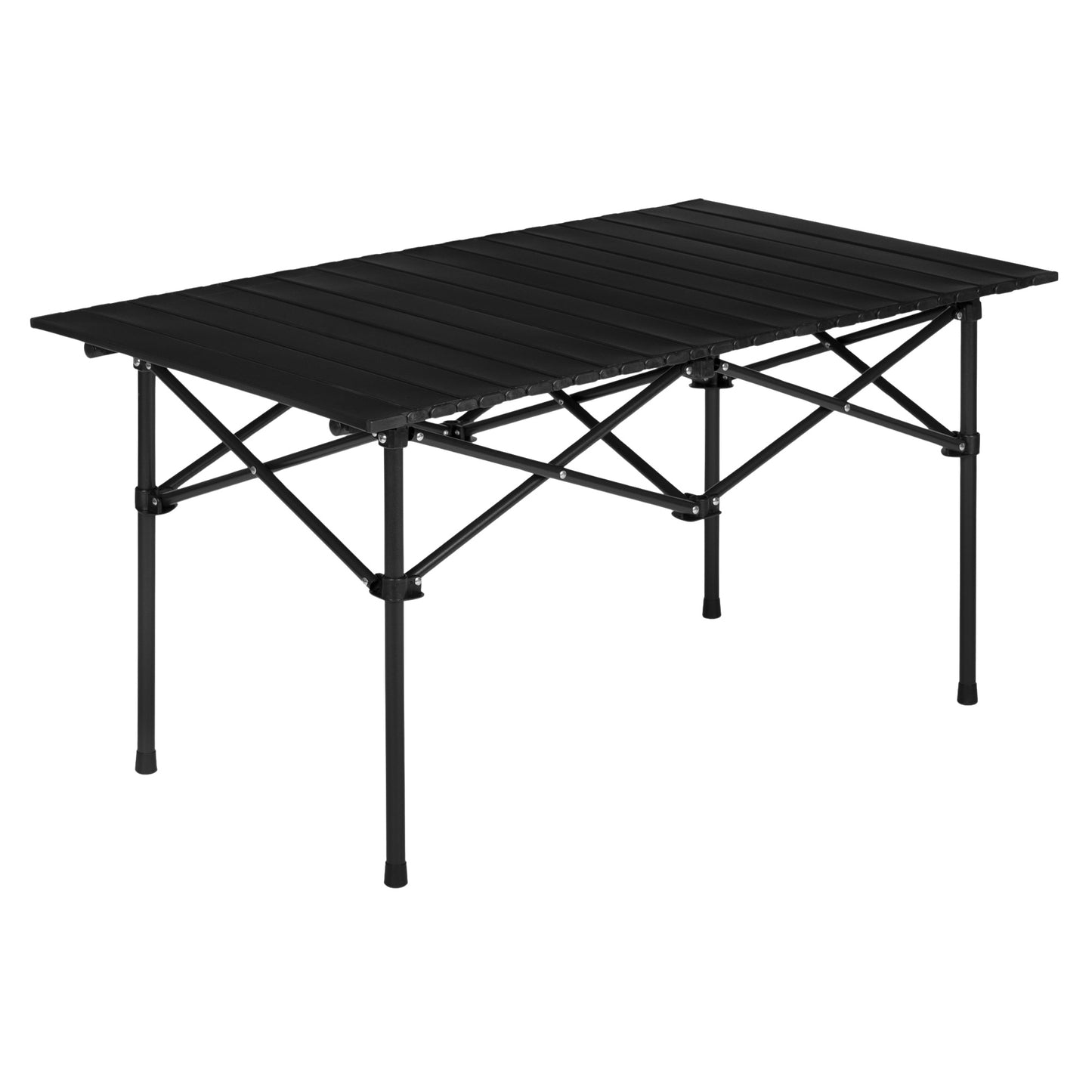 Folding Camping Table 95x55 cm with Carry Bag, Black