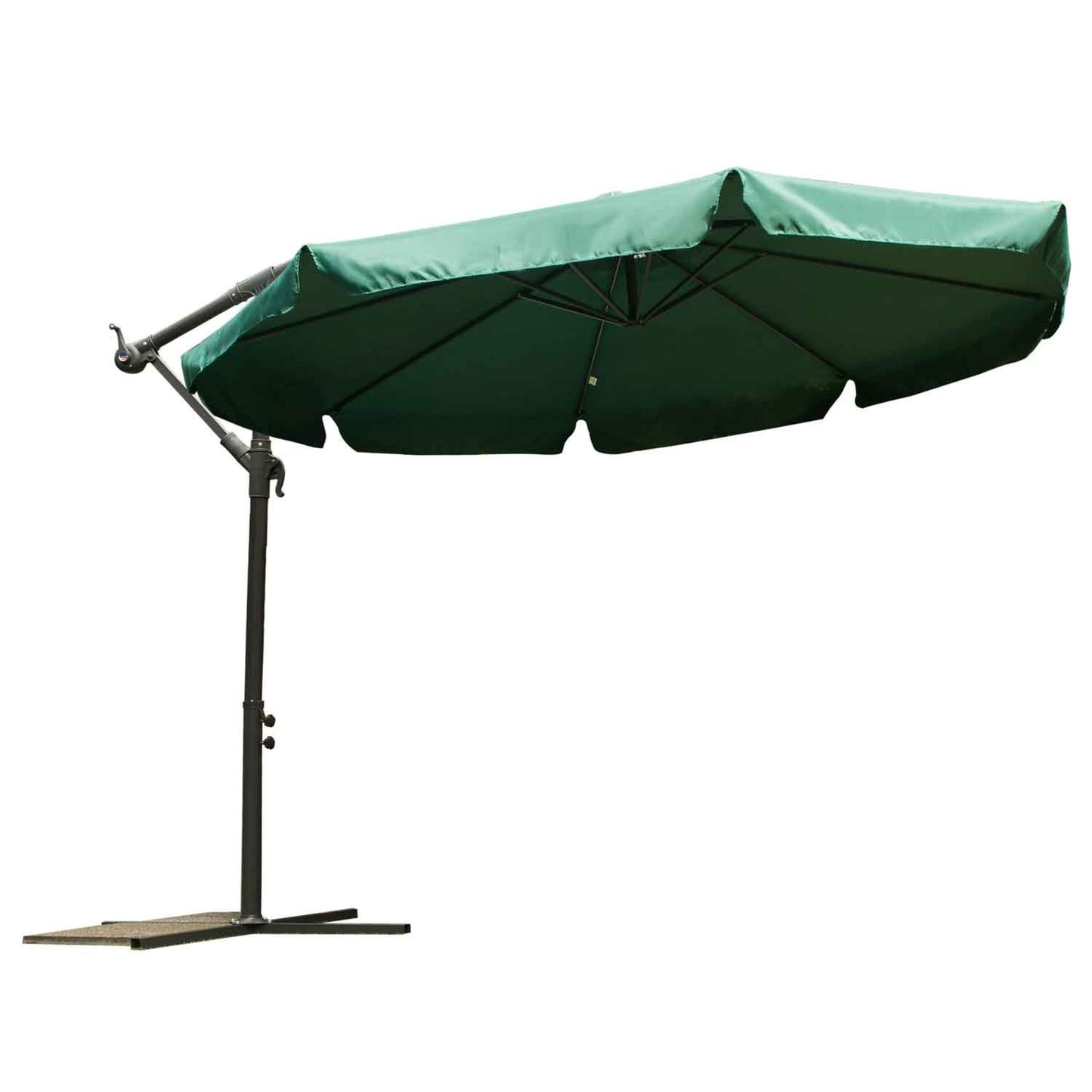 Folding Garden Parasol, 8 Segments, Green, 350 cm
