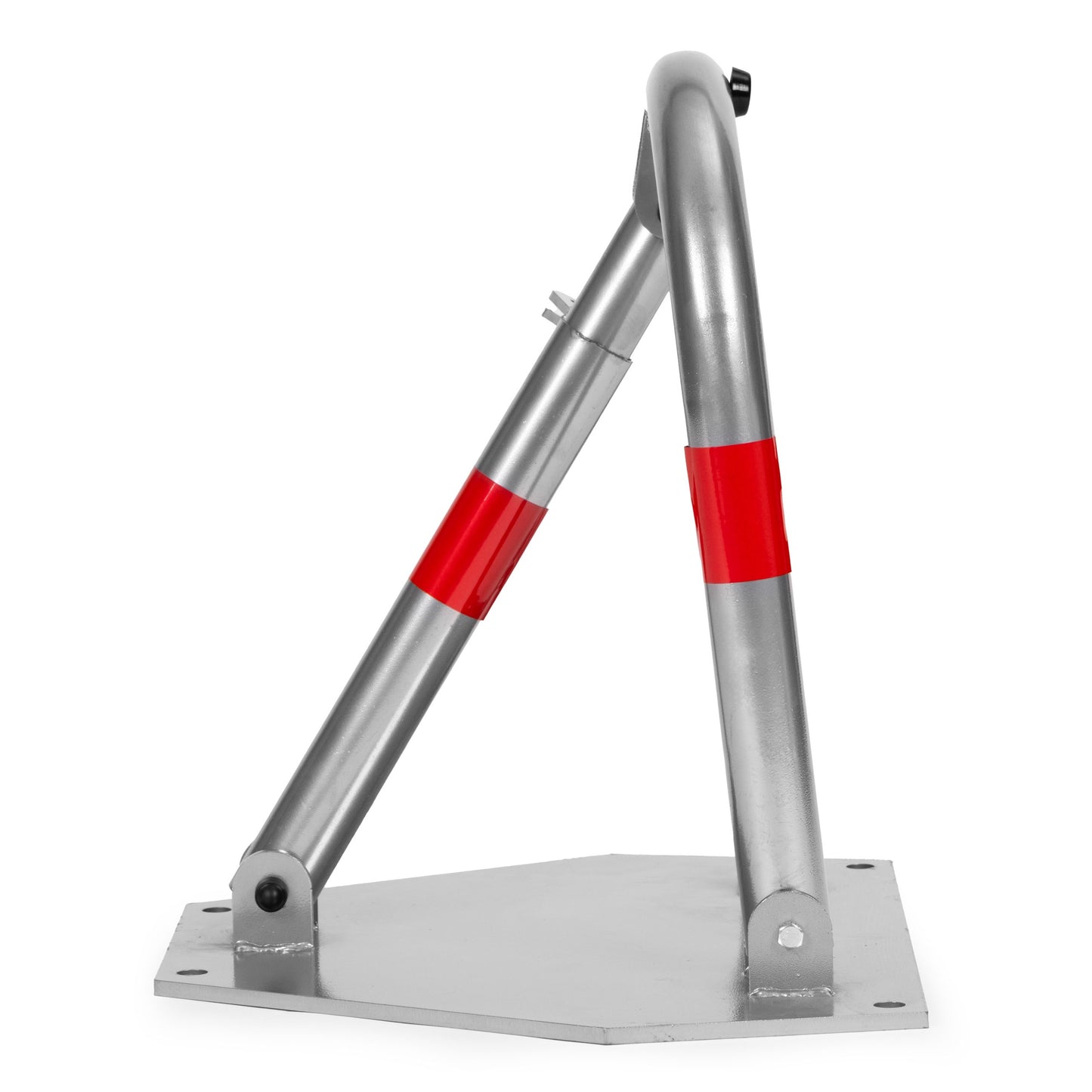 Folding Iron Parking Lock with Padlock, Reflective Stripes