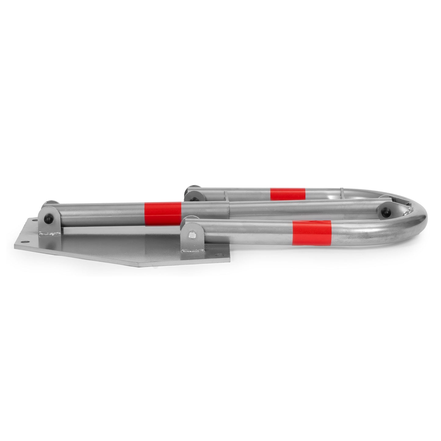 Folding Iron Parking Lock with Padlock, Reflective Stripes