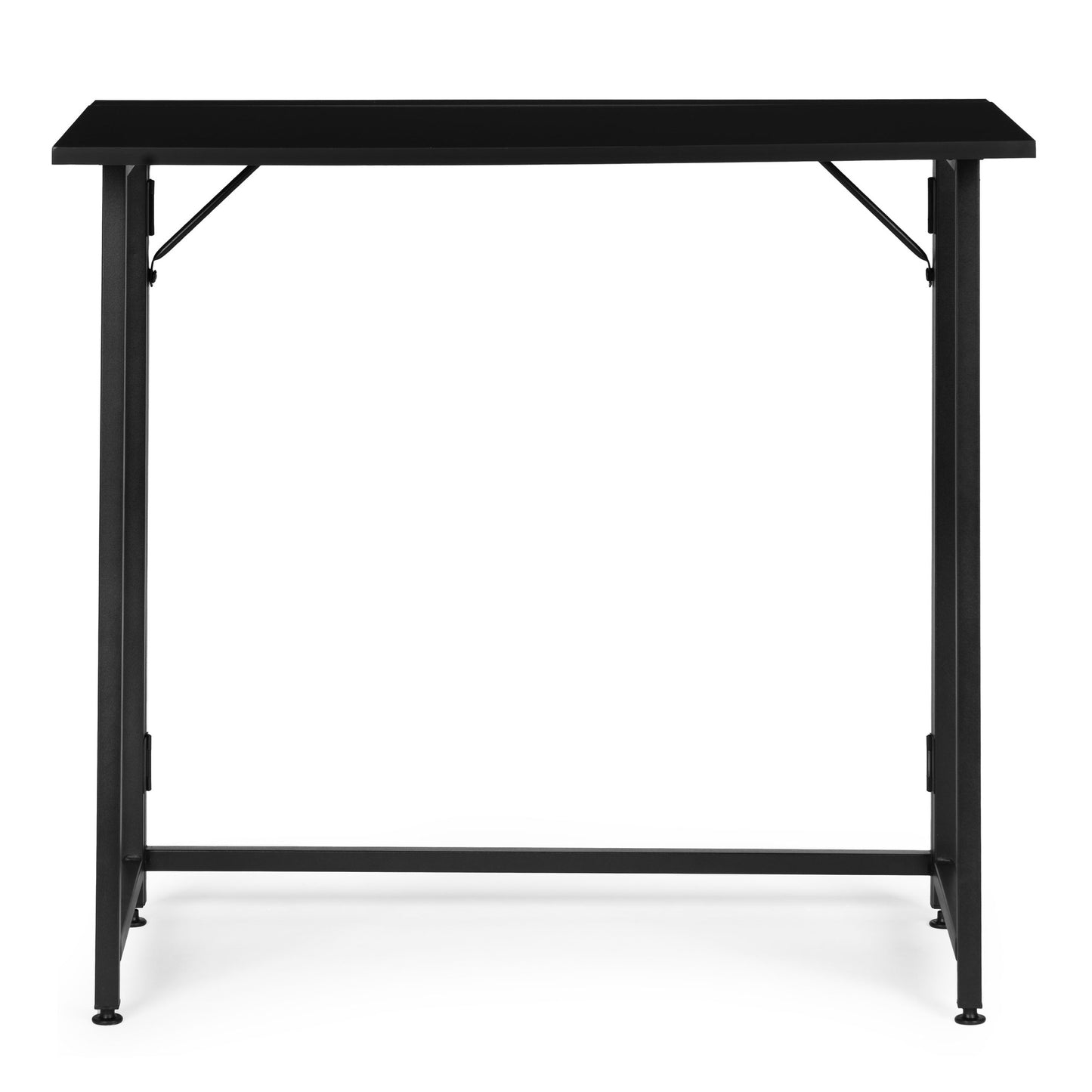 Folding Laptop Desk, 80x45 cm, Black MDF, Space-Saving