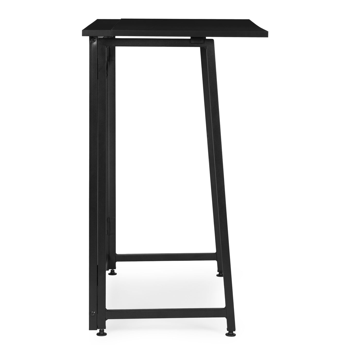 Folding Laptop Desk, 80x45 cm, Black MDF, Space-Saving