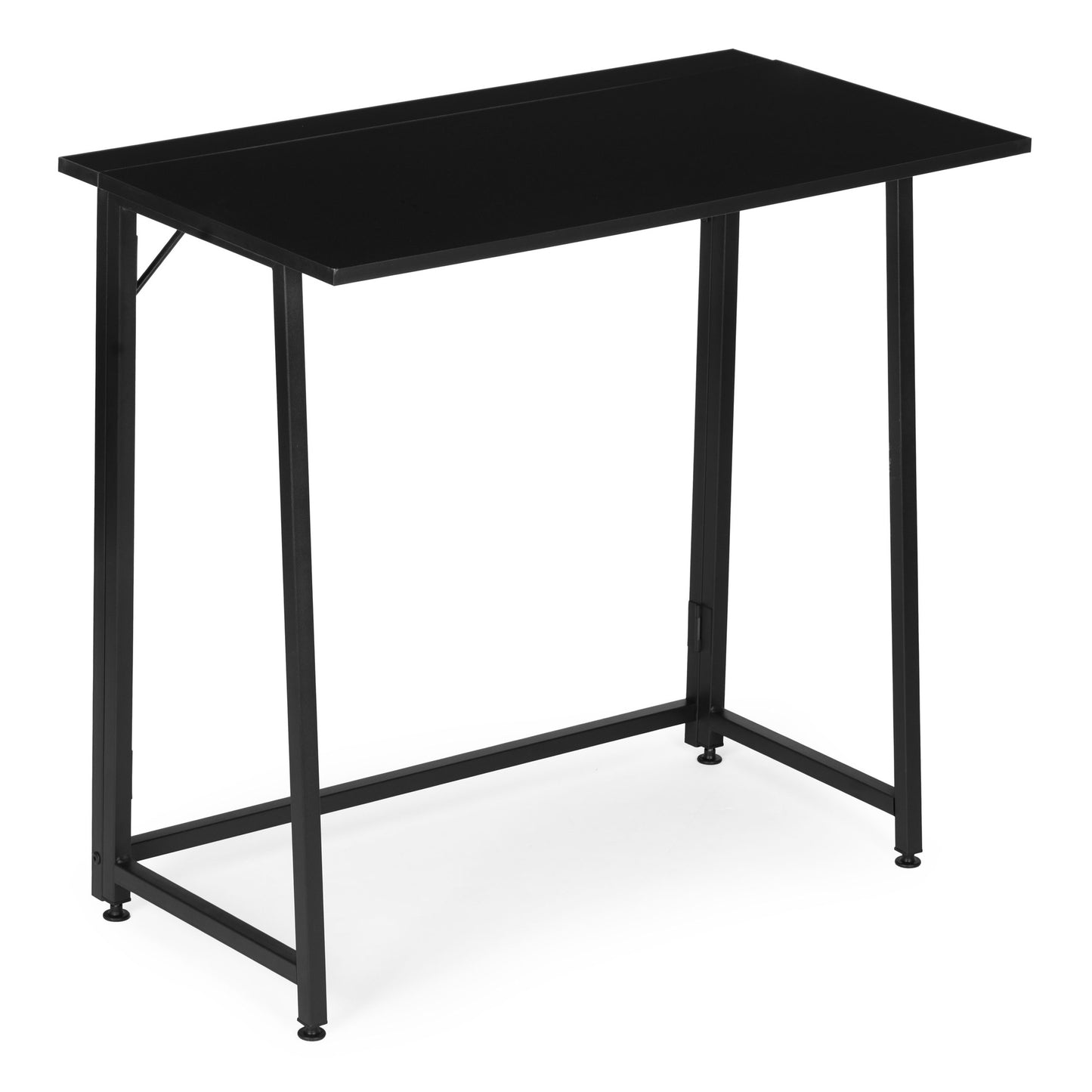 Folding Laptop Desk, 80x45 cm, Black MDF, Space-Saving