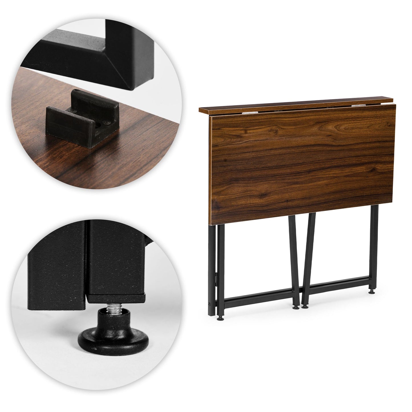 Folding Laptop Desk, 80x45 cm, Loft Style, MDF & Metal