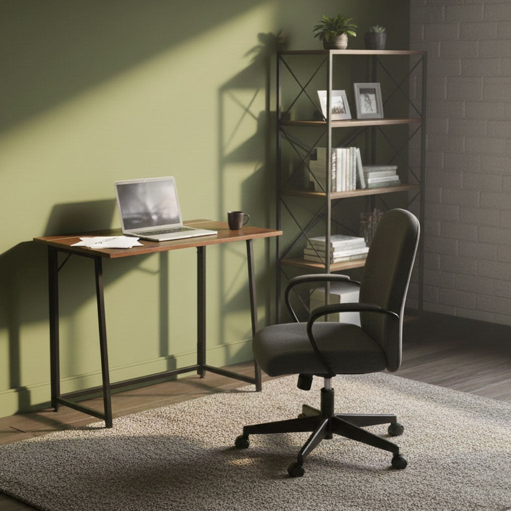 Folding Laptop Desk, 80x45 cm, Loft Style, MDF & Metal