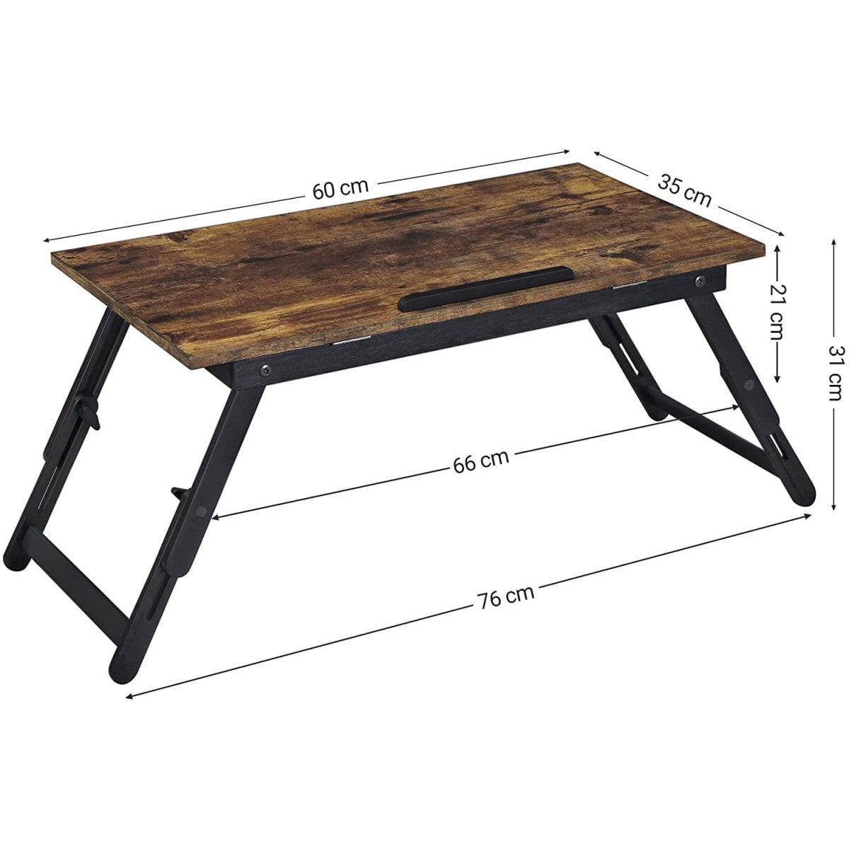 Folding Laptop Stand 60x35 cm – Rustic Bed Table