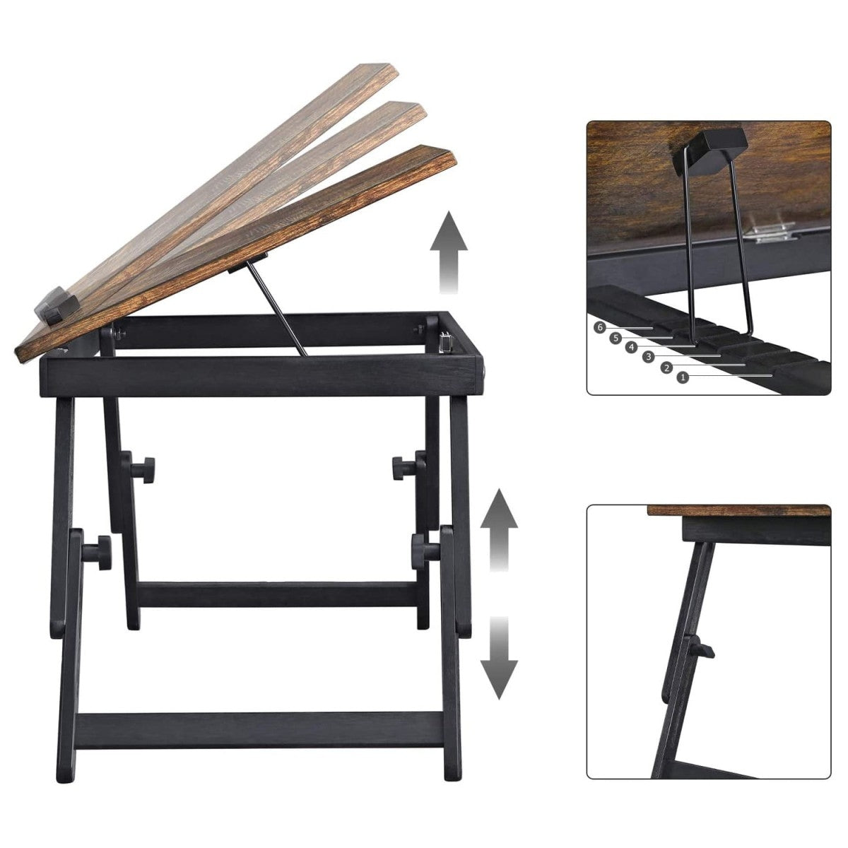 Folding Laptop Stand 60x35 cm – Rustic Bed Table