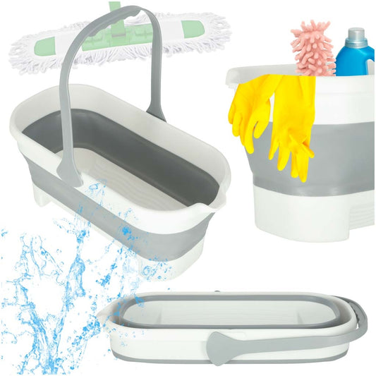 Folding Mop Bucket with Handle – Rectangular Design