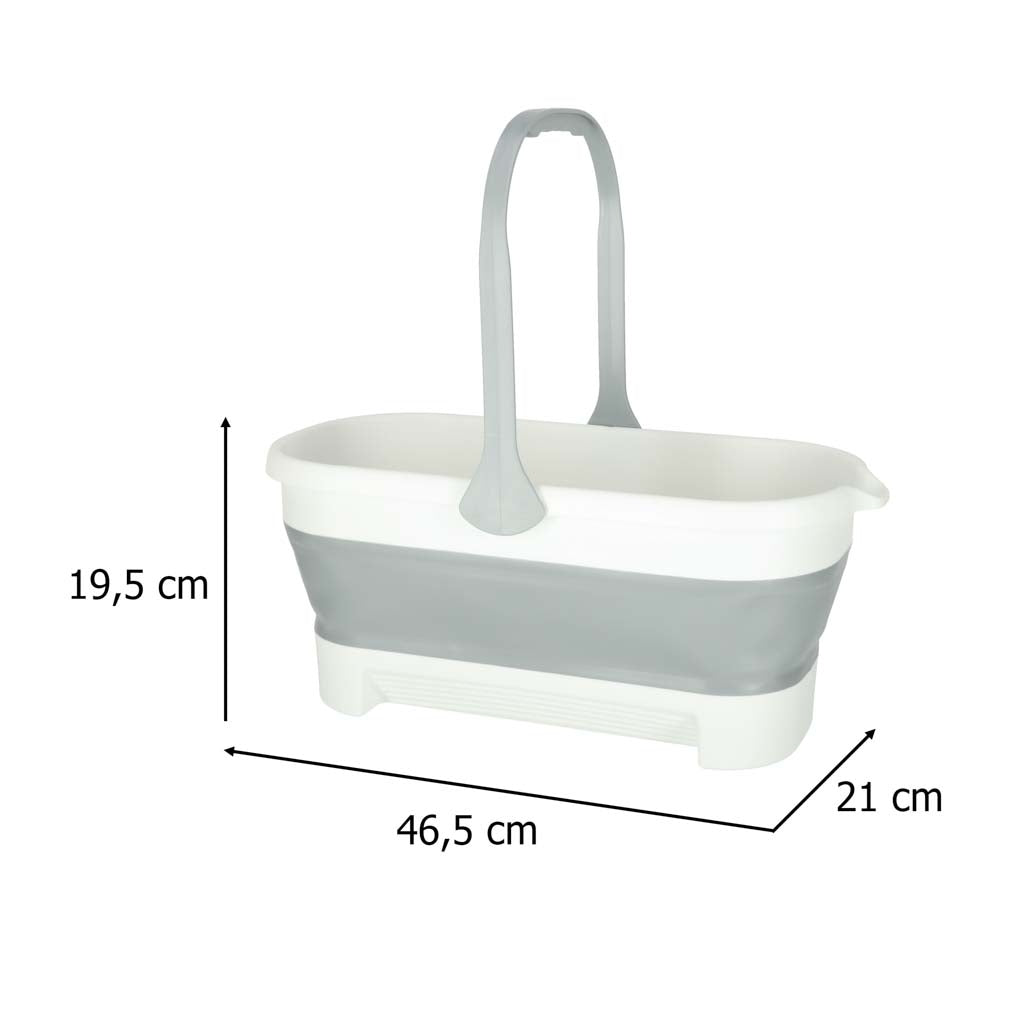 Folding Mop Bucket with Handle – Rectangular Design