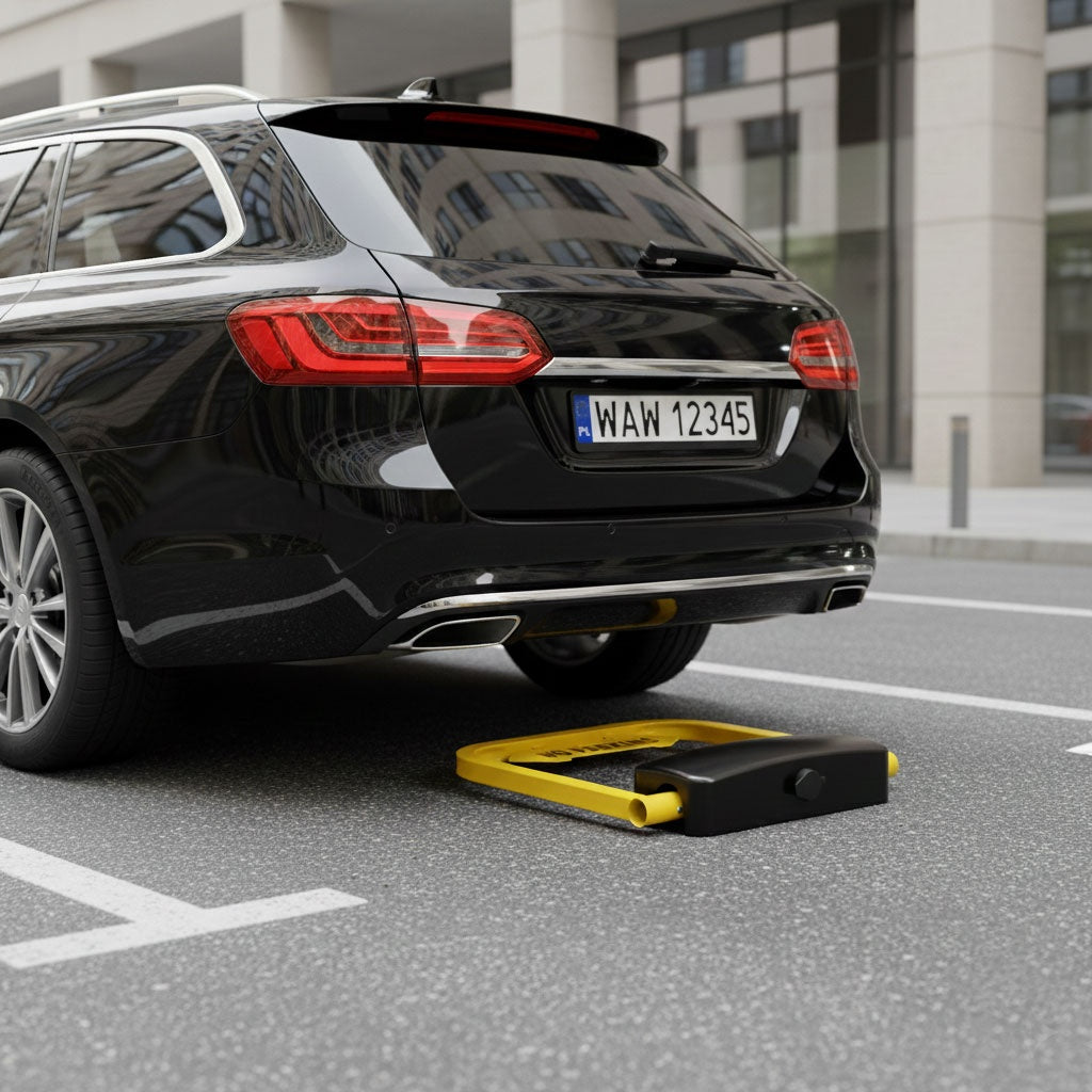 Folding Parking Lock with Remote, Alarm, Waterproof