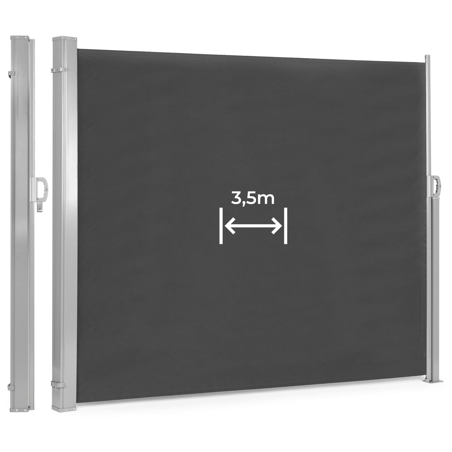 Folding Side Awning 350x200 cm Privacy Screen for Garden or Terrace Anthracite MultiGarden