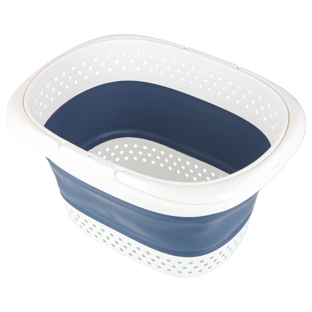 Folding Silicone Laundry Basket, 32L Capacity
