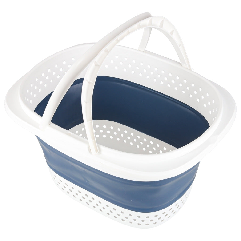 Folding Silicone Laundry Basket, 32L Capacity