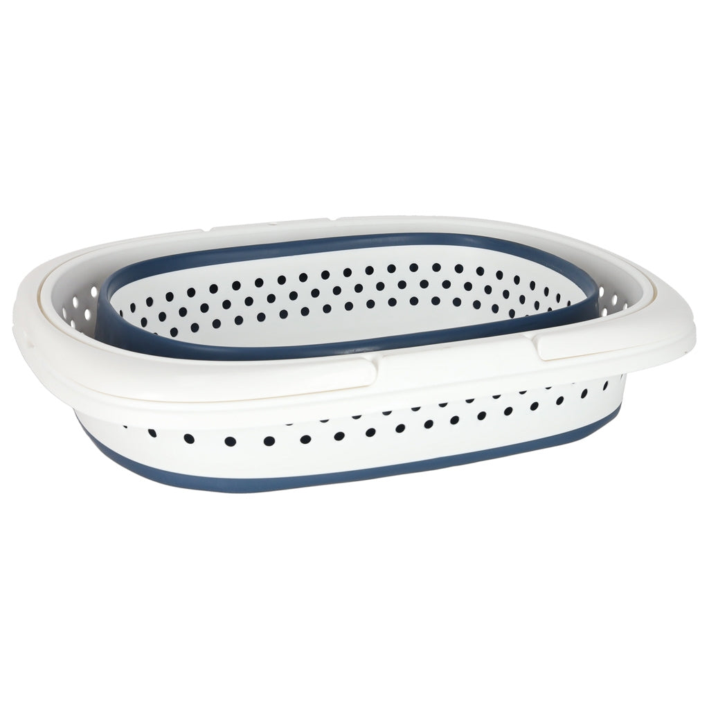 Folding Silicone Laundry Basket, 32L Capacity