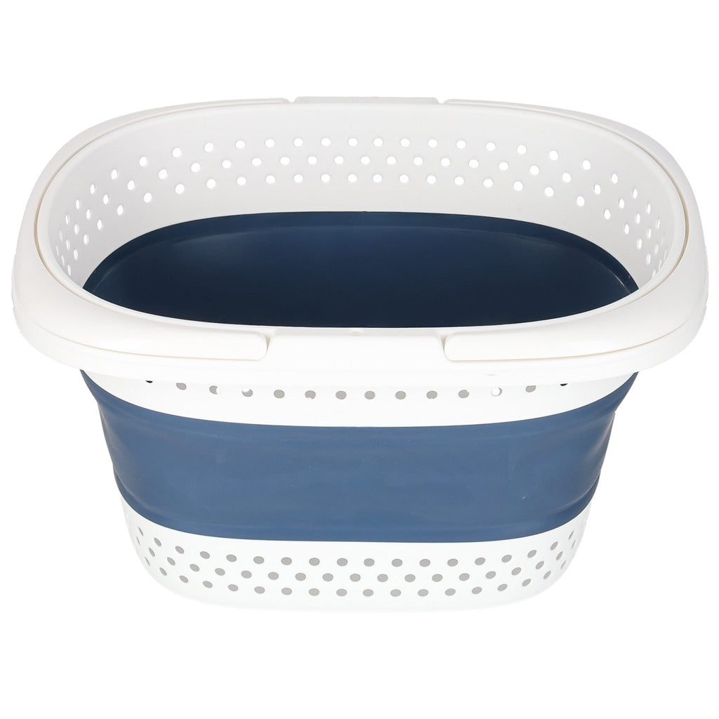 Folding Silicone Laundry Basket, 32L Capacity